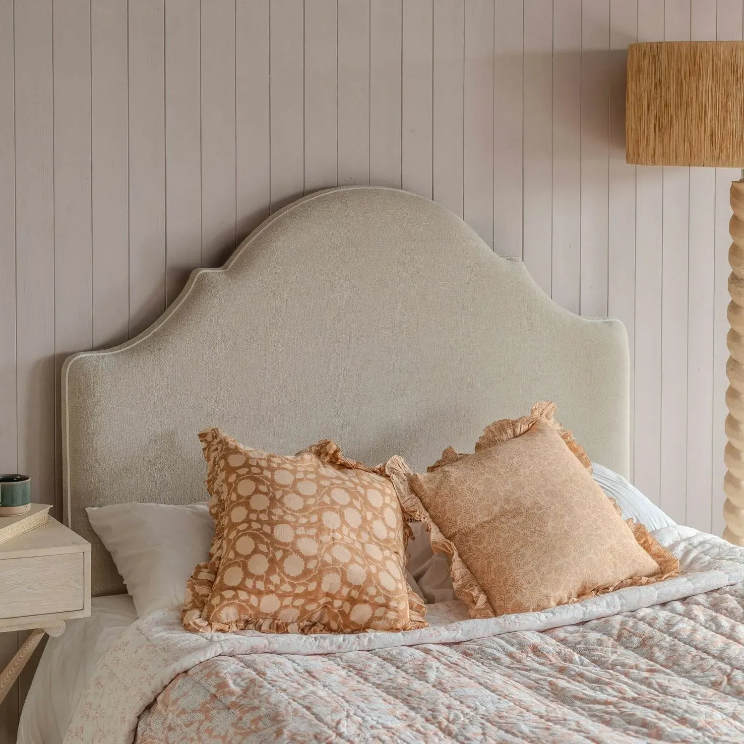 Adelaide King Size Headboard - Natural, Linen
