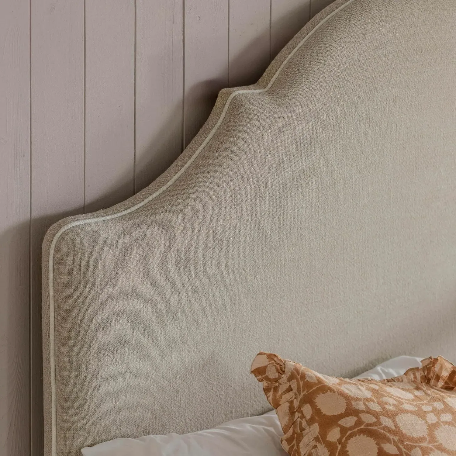 Adelaide King Size Headboard - Natural, Linen