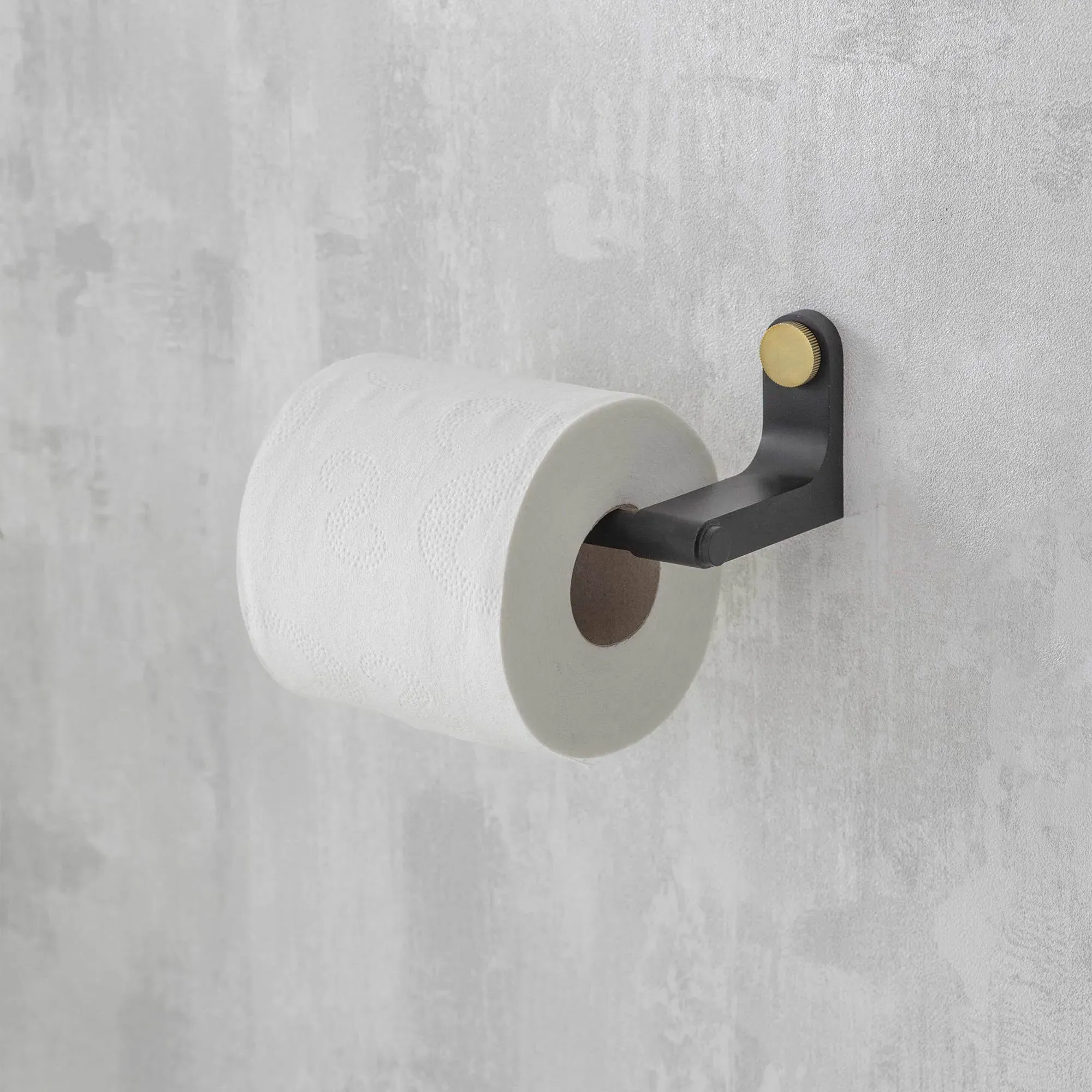 Adelphi Loo Roll Holder - Black, Steel