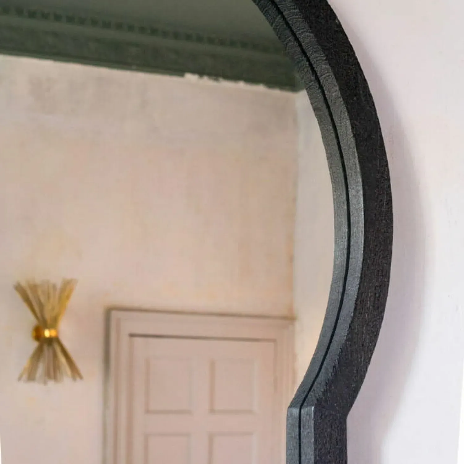 Adrianus Wall Mirror - Black, Mango Wood