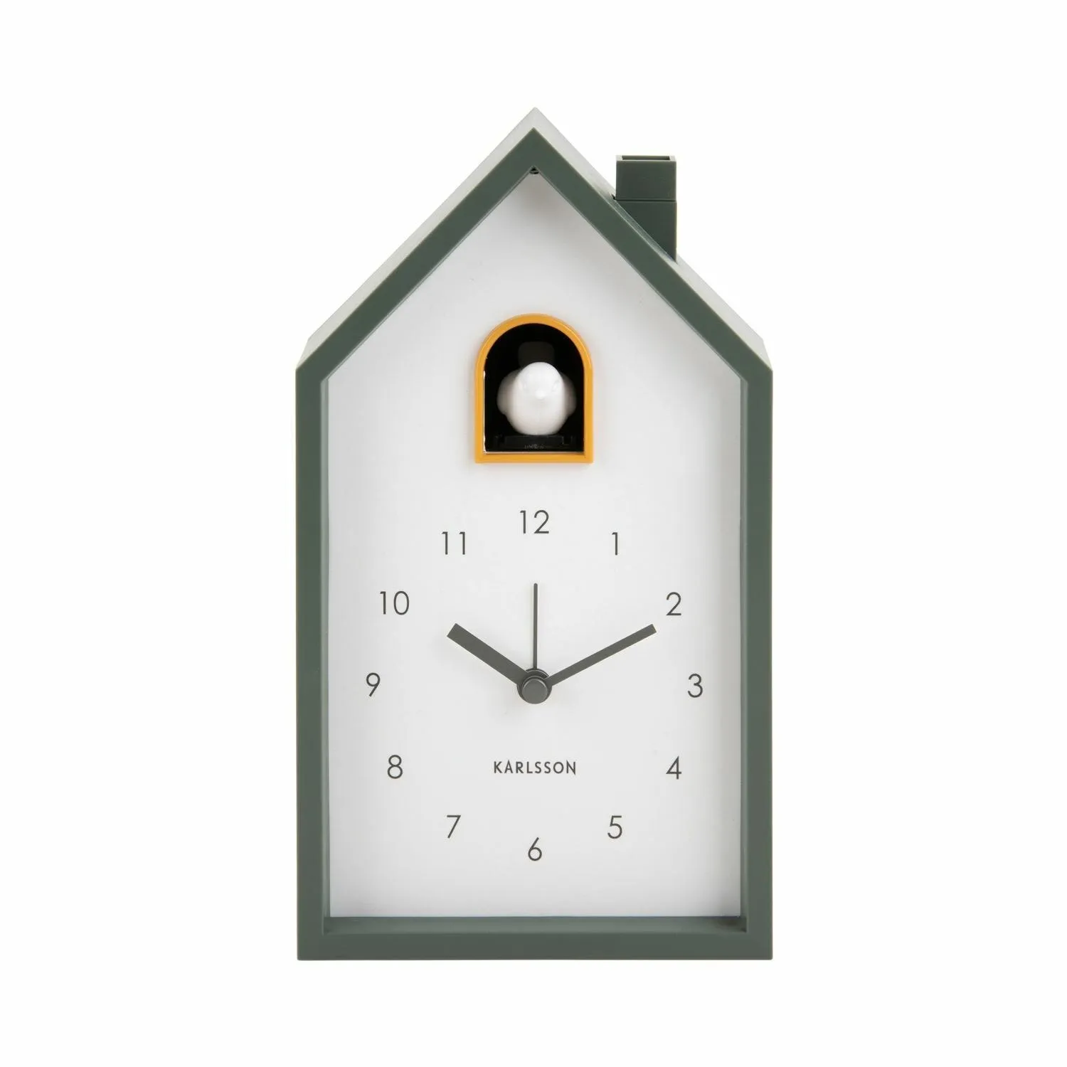Alarm Cuckoo Clock - Green, Plastic