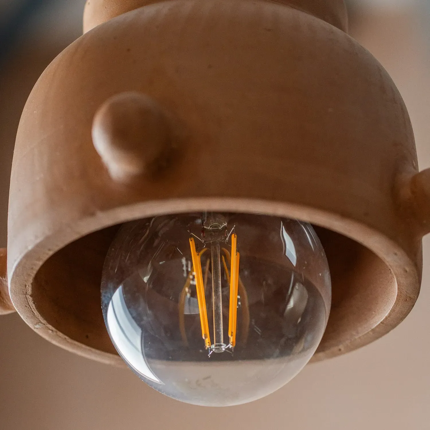 Alder Ceiling Light - Natural, Terracotta