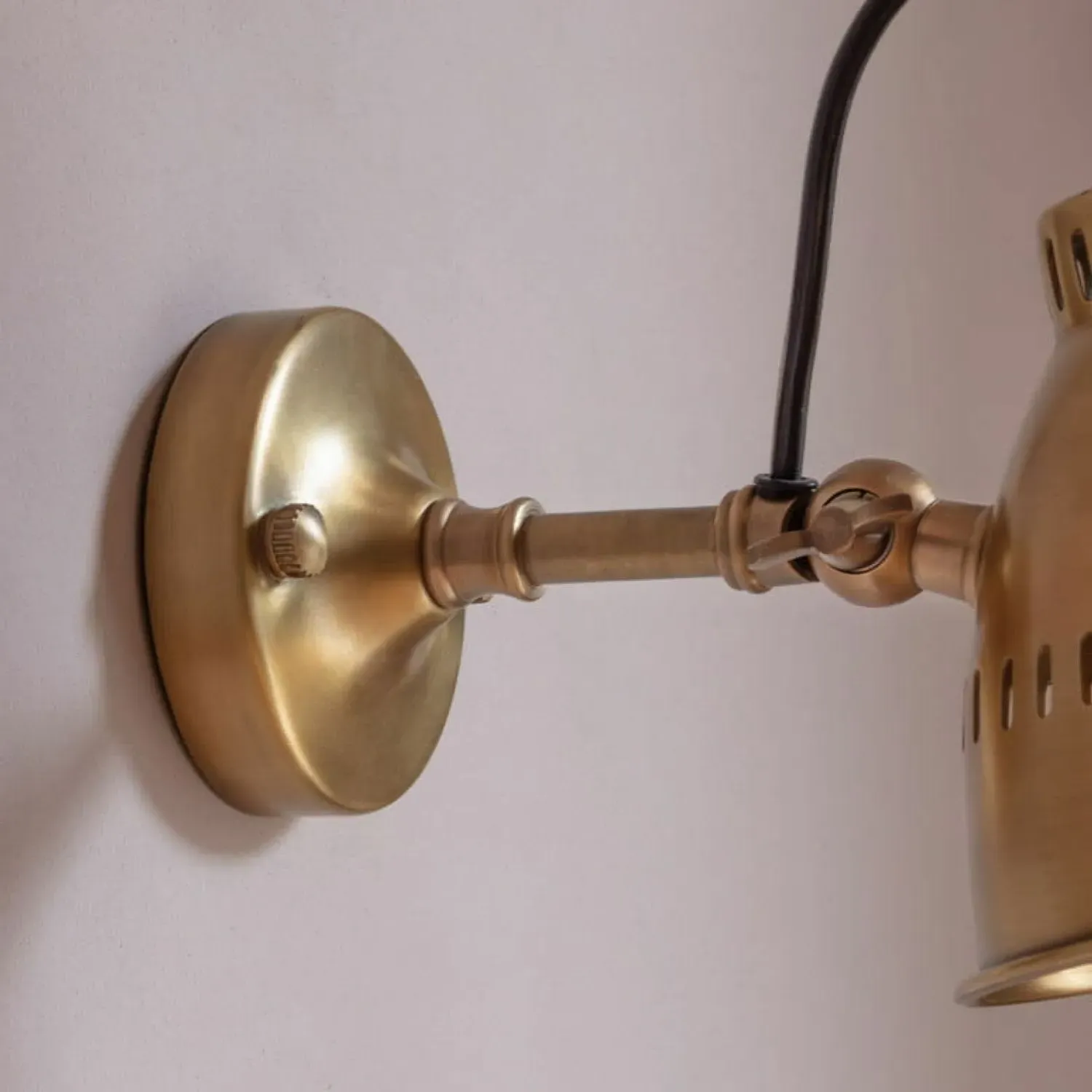 Alec Adjustable Wall Light - Antique Brass