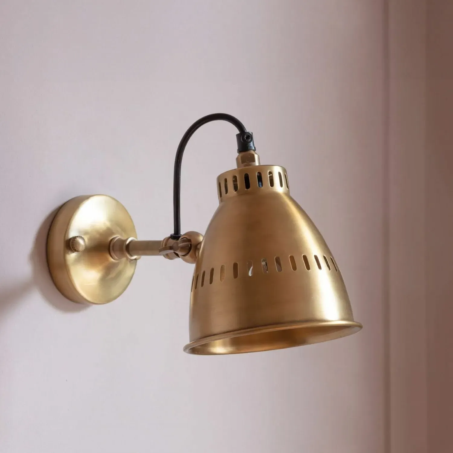 Alec Adjustable Wall Light - Antique Brass