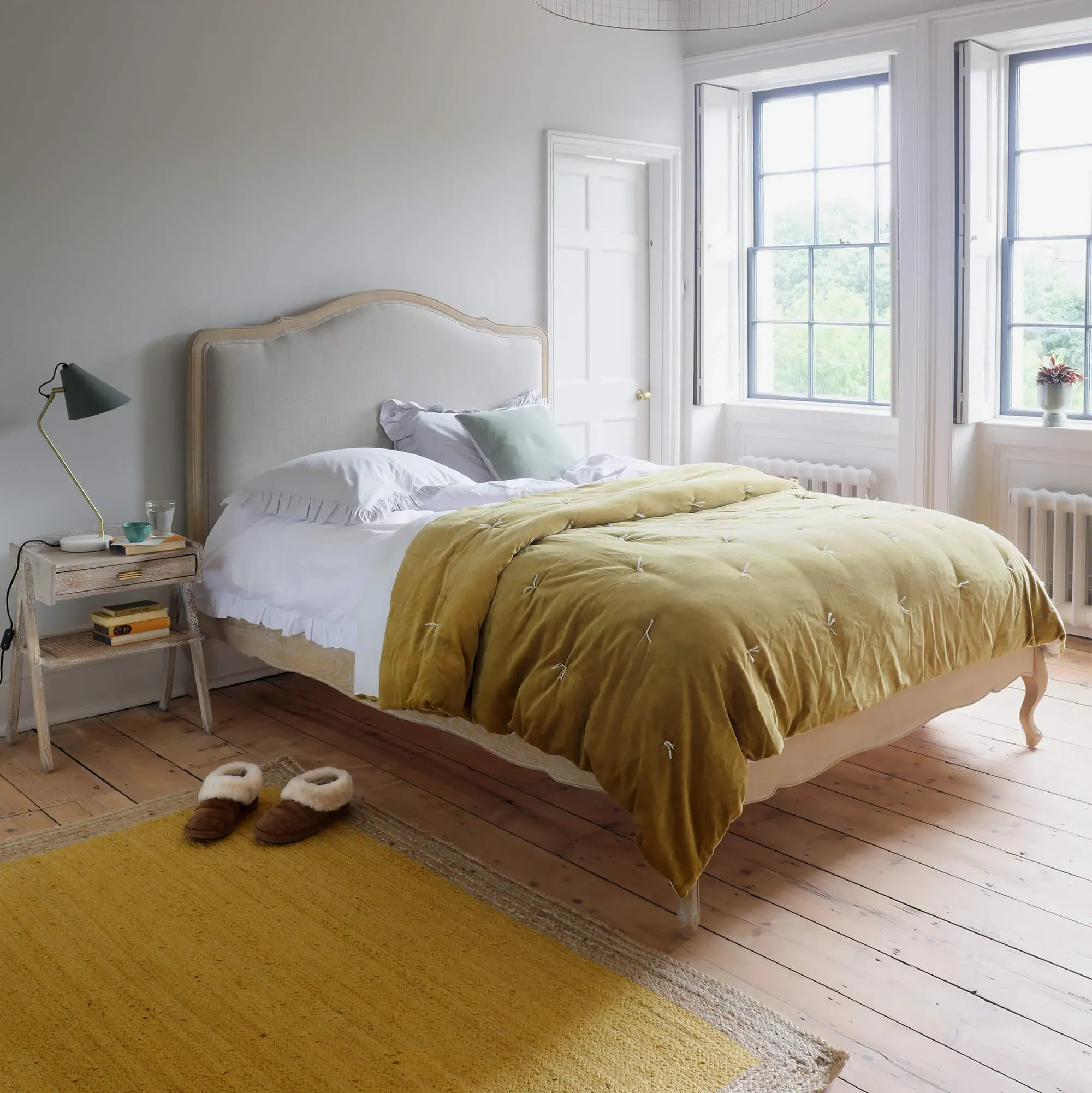 Alora King Size Bed Frame - Natural, Linen image