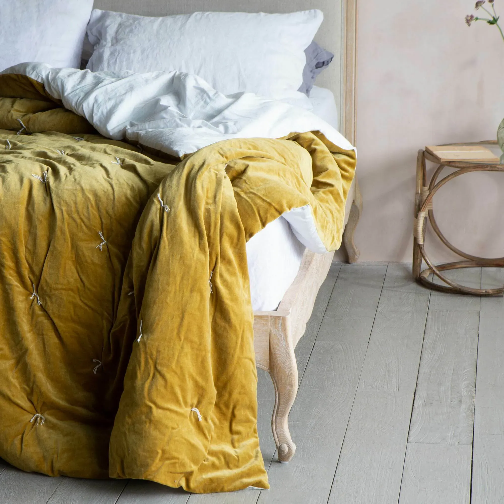 Alora Super King Size Bed Frame - Natural, Linen