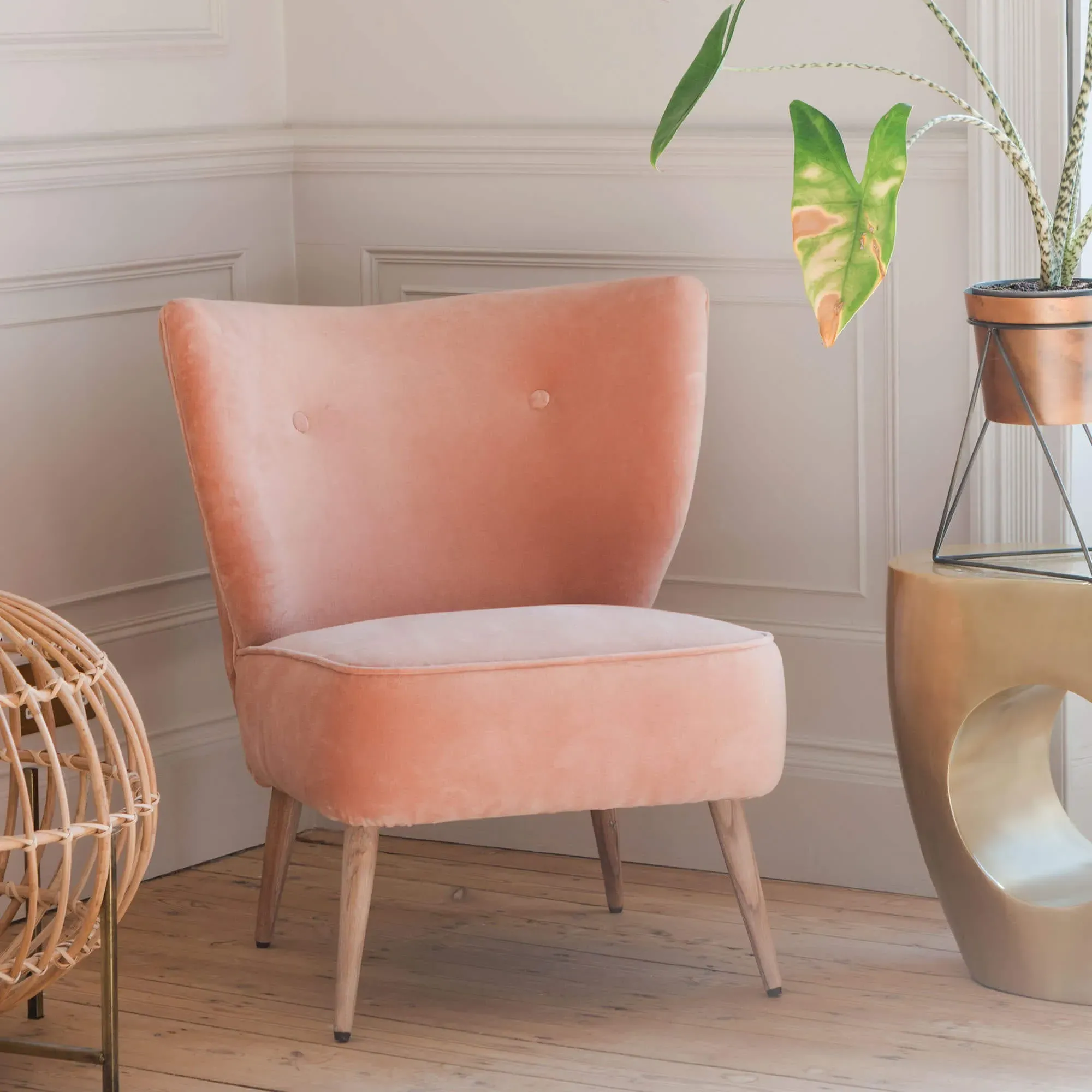 Alpana Rose Cocktail Chair - Velvet image