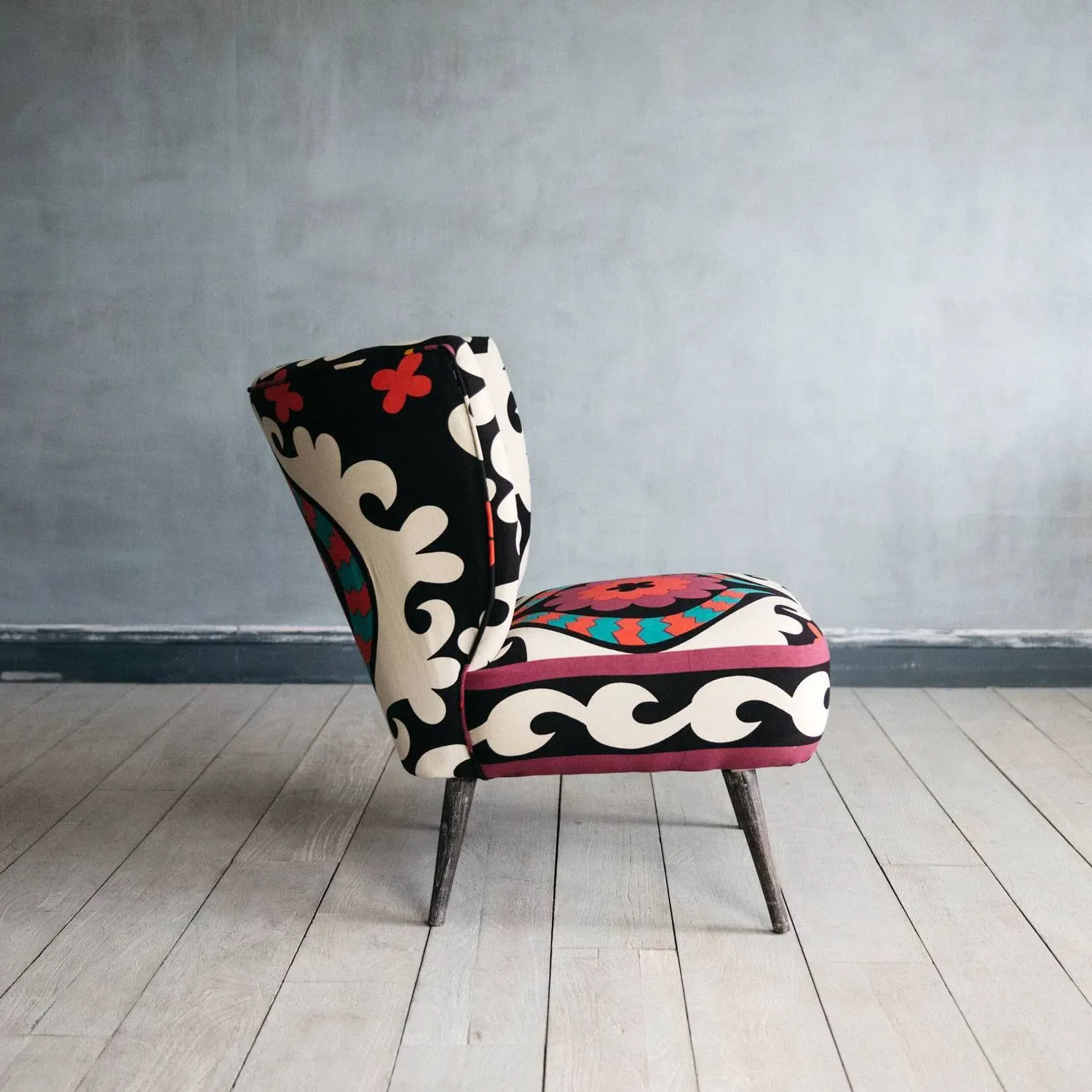 Alpana Suzani Patterned Cocktail Chair - Cotton