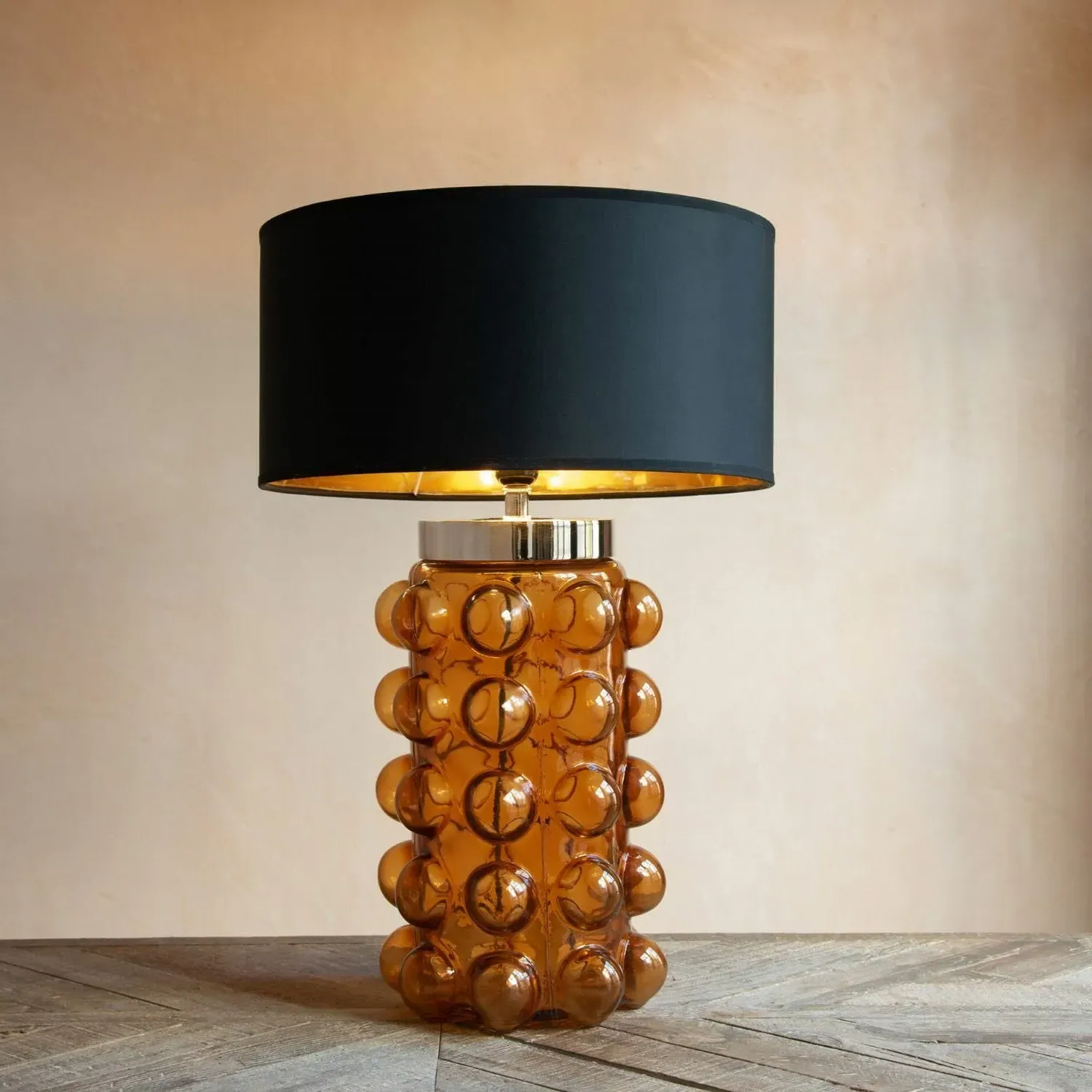 Amber Bobble Table Lamp - Amber, Glass image