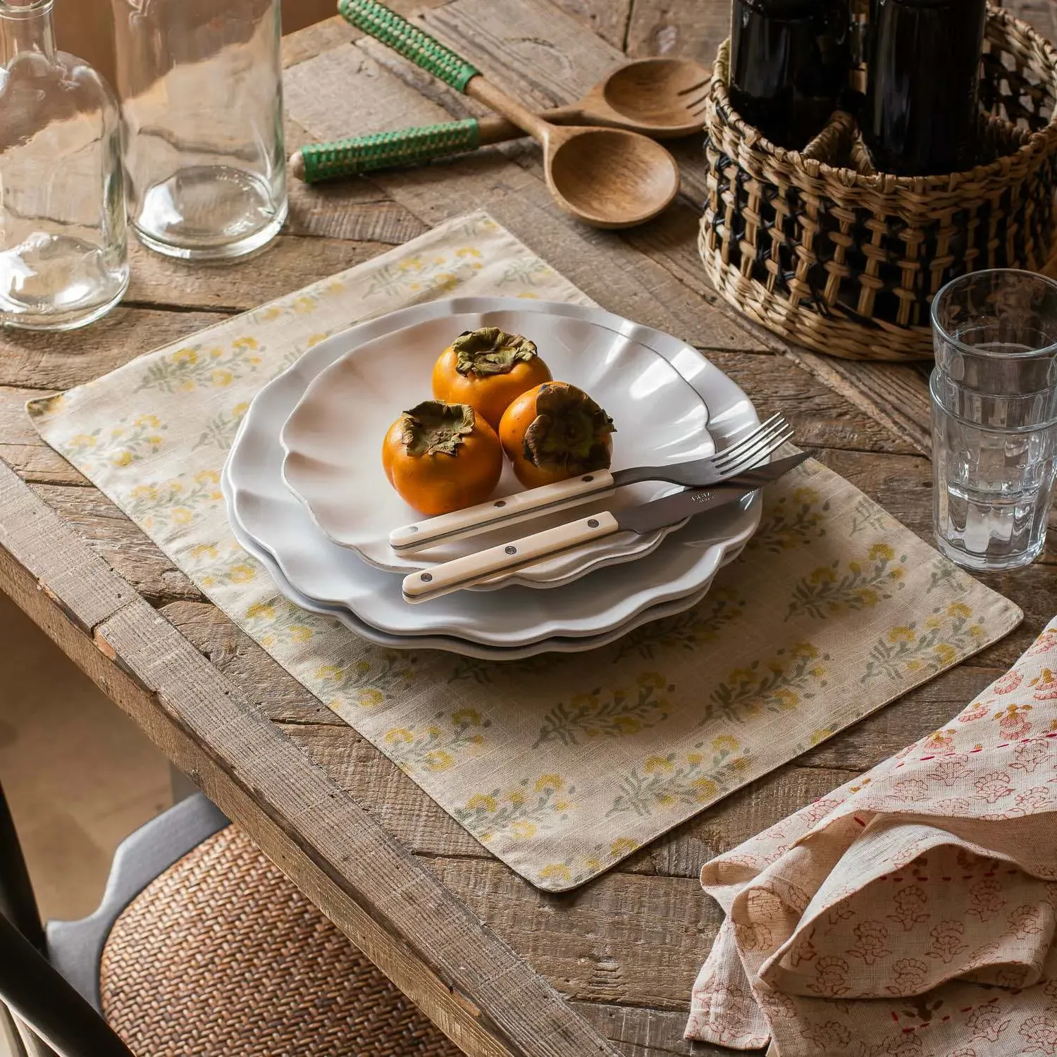 Amelia Block Printed Placemat - Cotton image