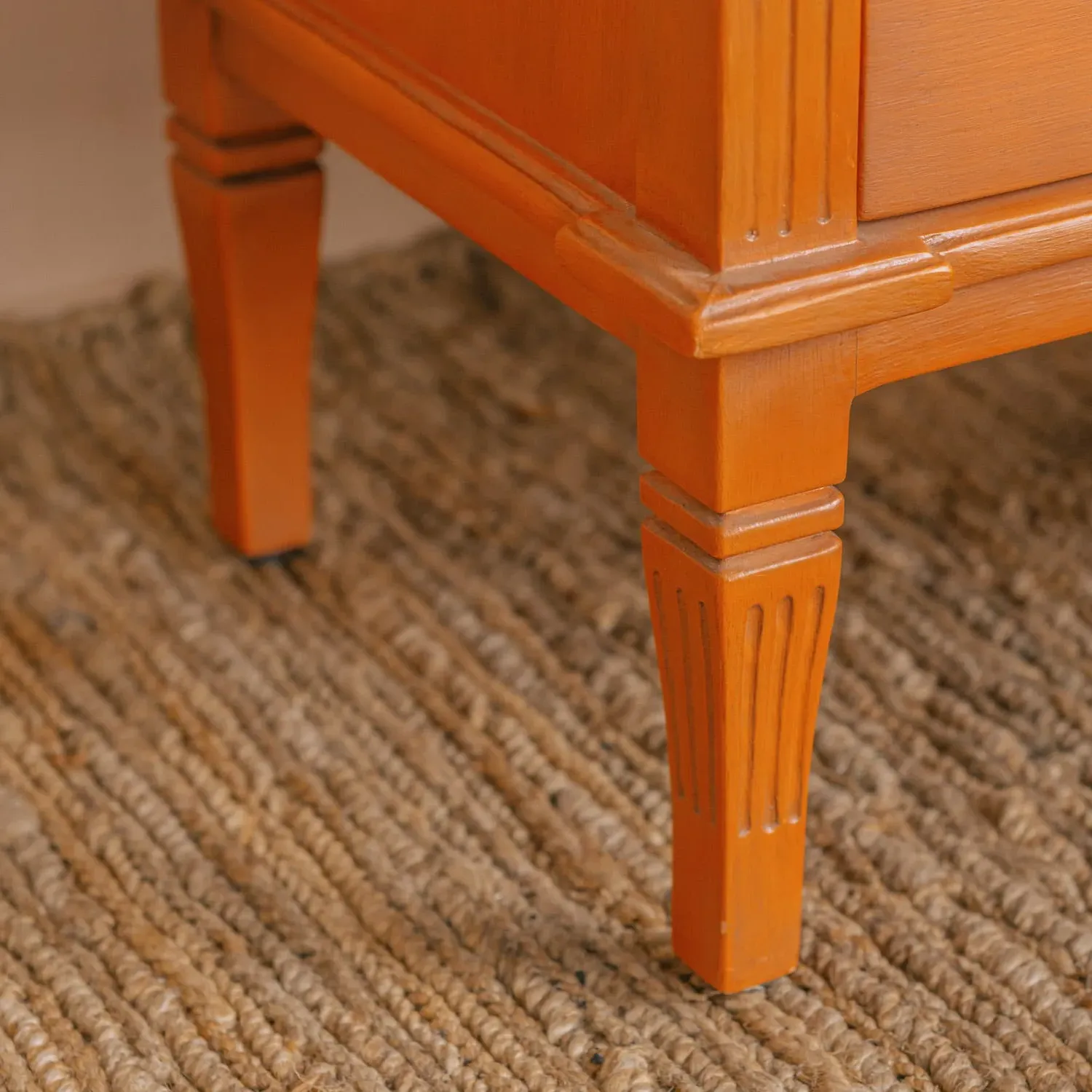 Anders Two Drawer Bedside Table - Coral, Mango Wood