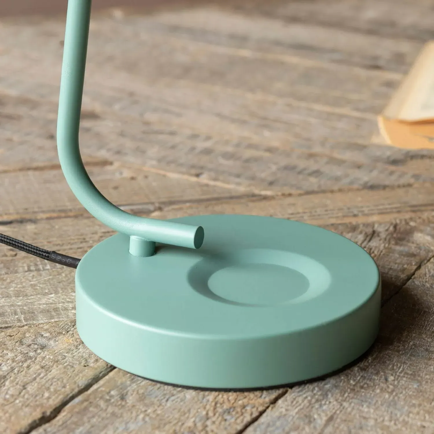 Angled Table Lamp - Green, Iron