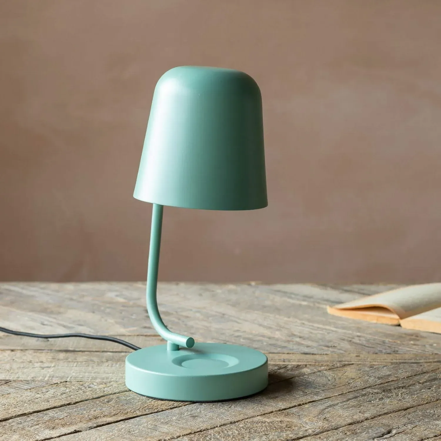 Angled Table Lamp - Green, Iron