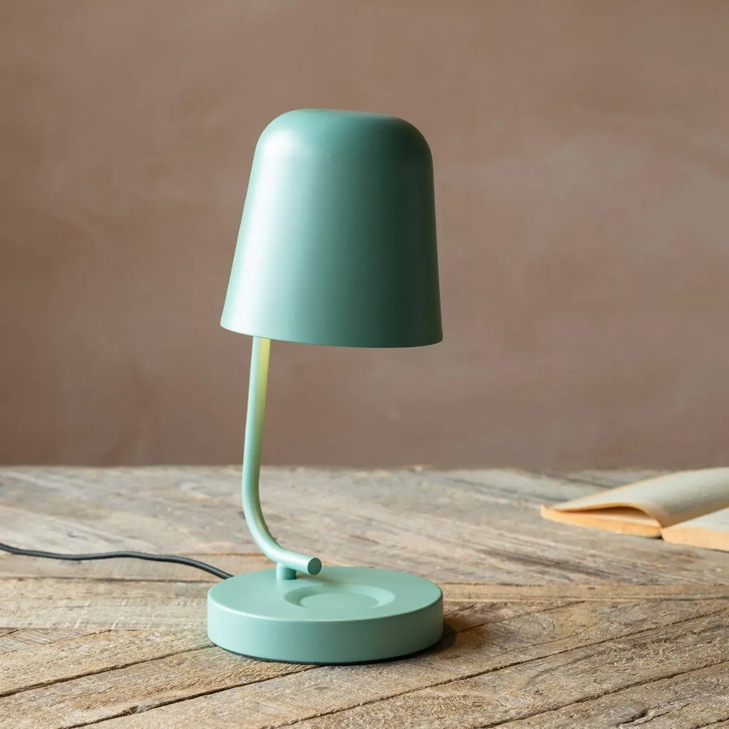 Angled Table Lamp - Green, Iron image
