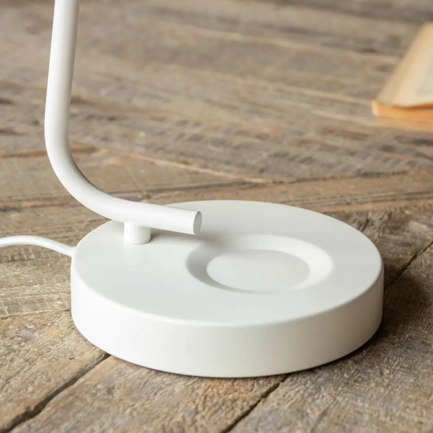 Angled Table Lamp - White, Iron