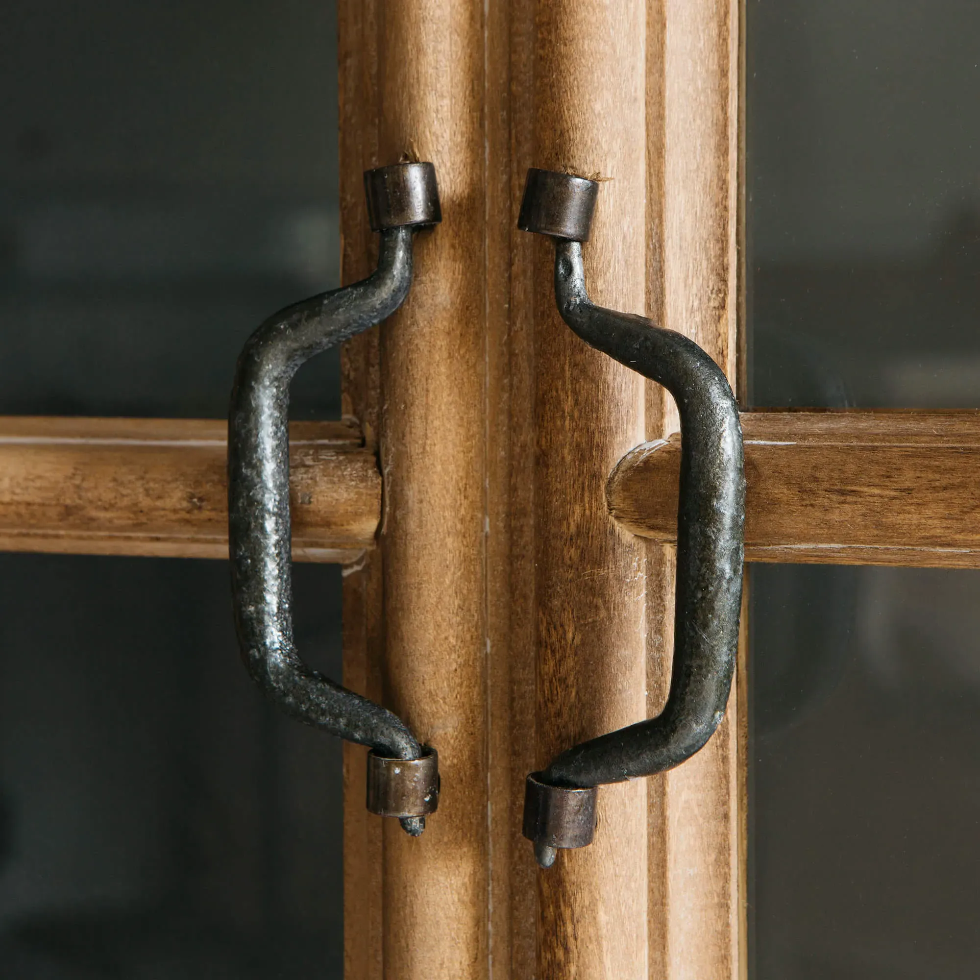 Annecy Glass Display Cabinet - Steel, Poplar Wood