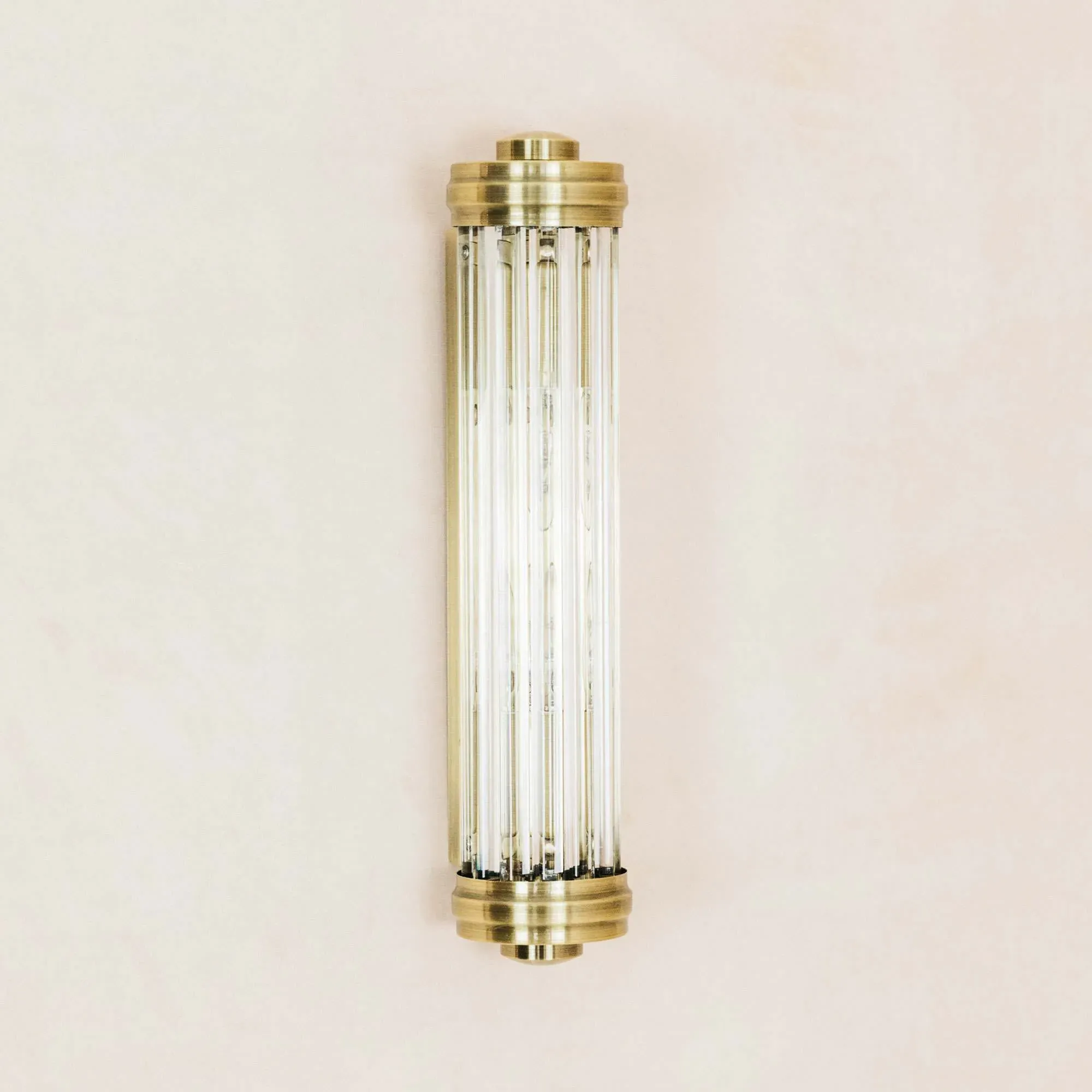 Antique Crystal Wall Light - Clear Glass, Steel