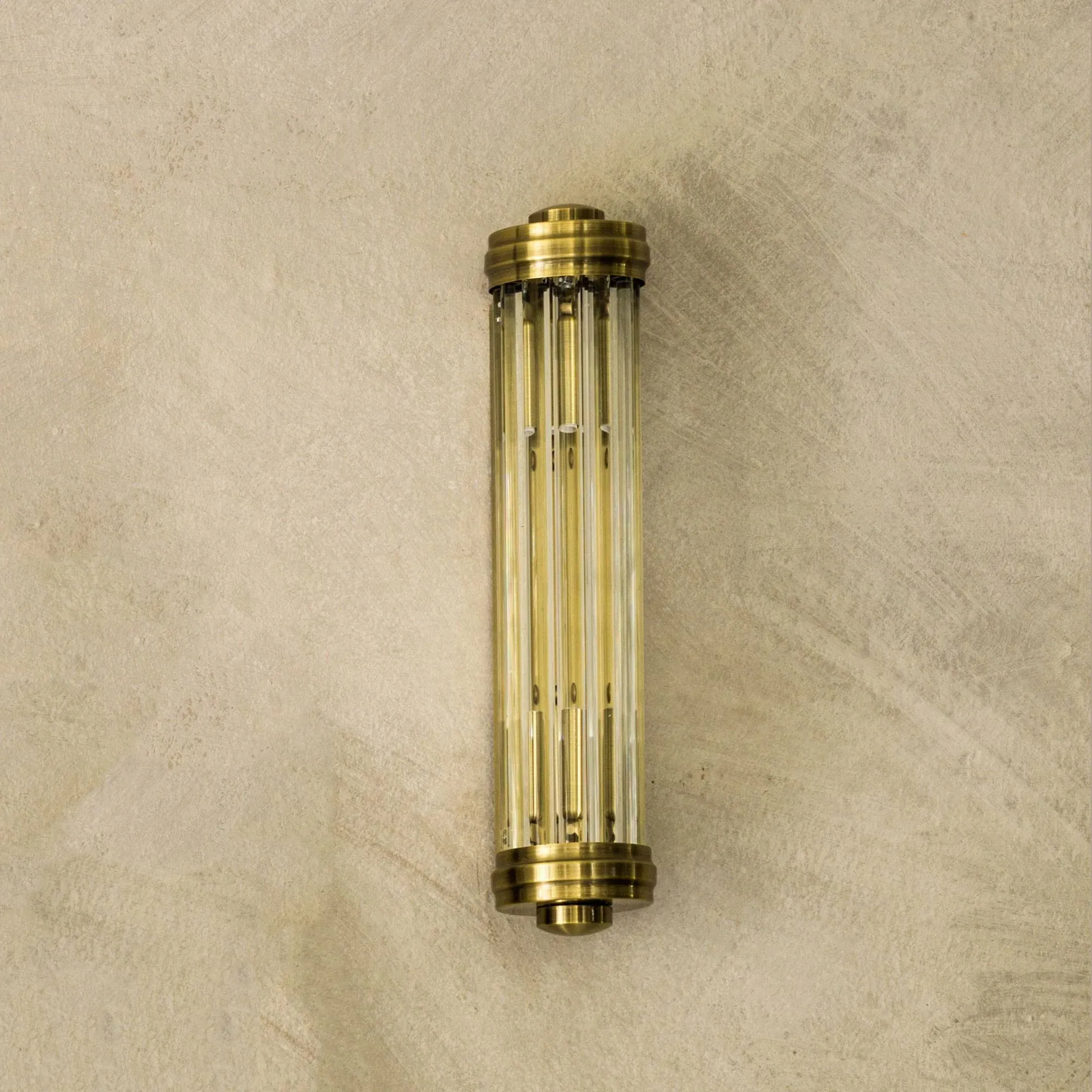 Antique Crystal Wall Light - Clear Glass, Steel image