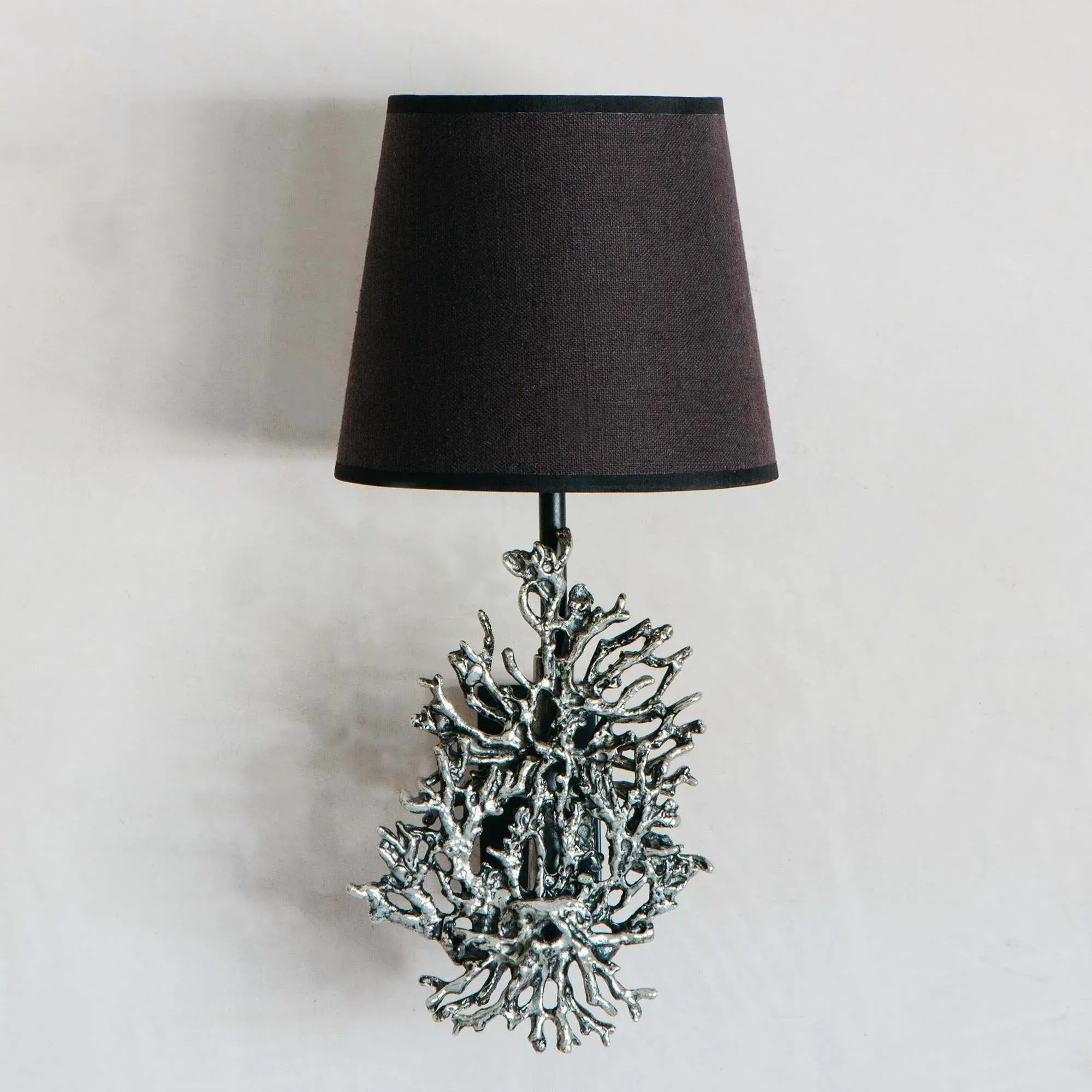 Antique Nickel Coral Wall Light - Black image