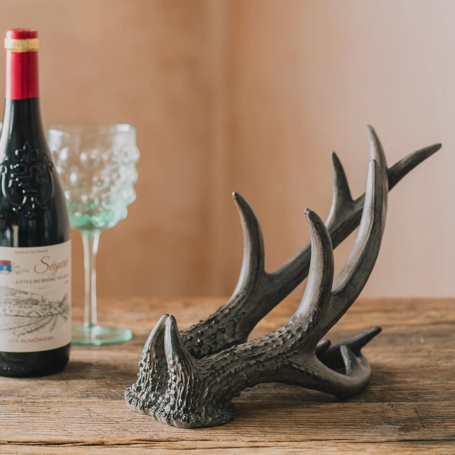 Antler Wine Bottle Holder - Polyresin