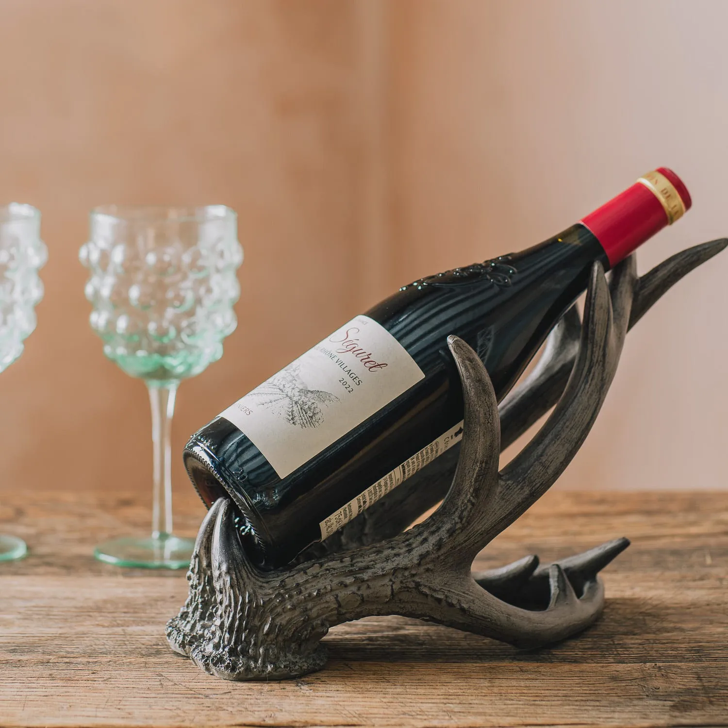 Antler Wine Bottle Holder - Polyresin image