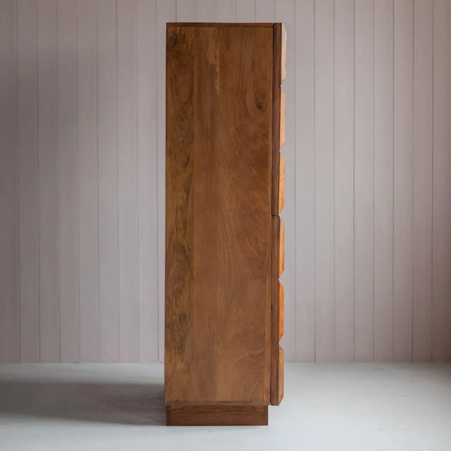 Apsley Tile Four Door Tall Cabinet - Mango Wood