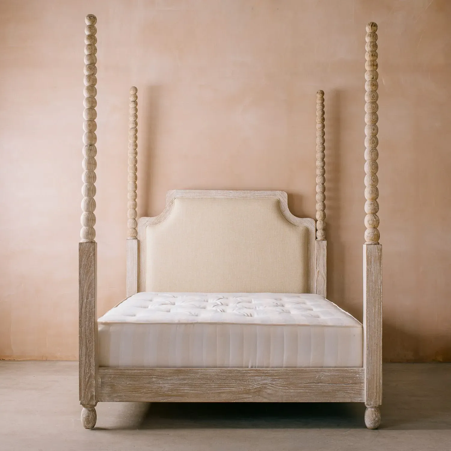 Arbor King Size Bed Frame - Light Grey, Pine