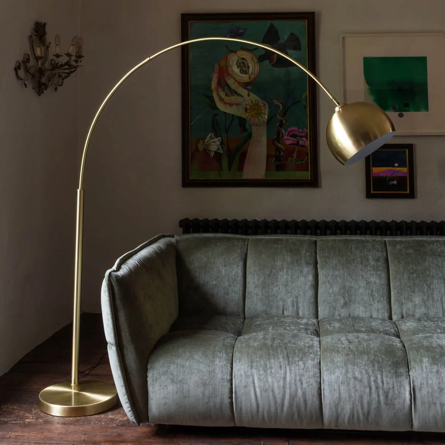 Arched Floor Lamp - Brass image
