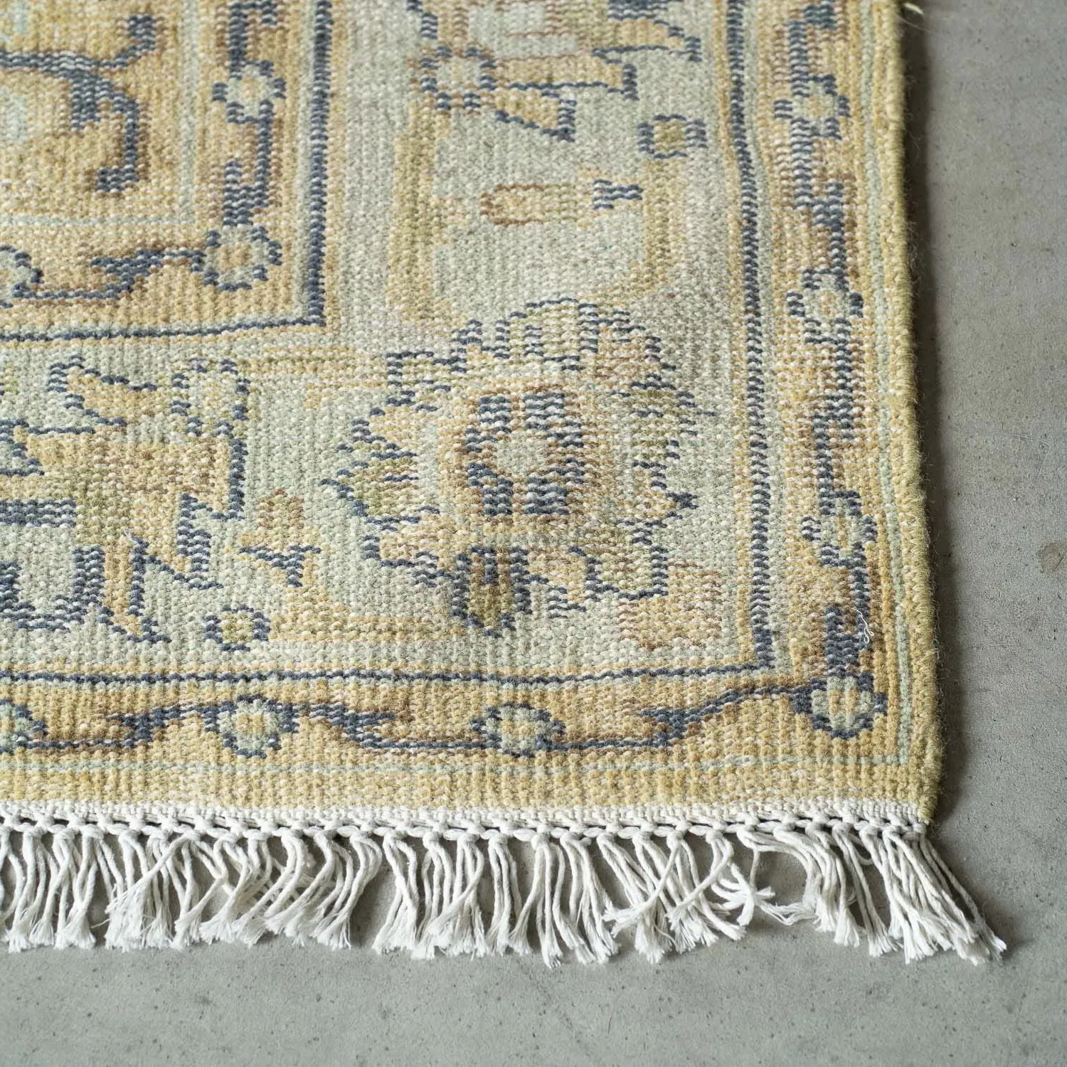 Arden Knotted Wool Rug - Mustard, Wool