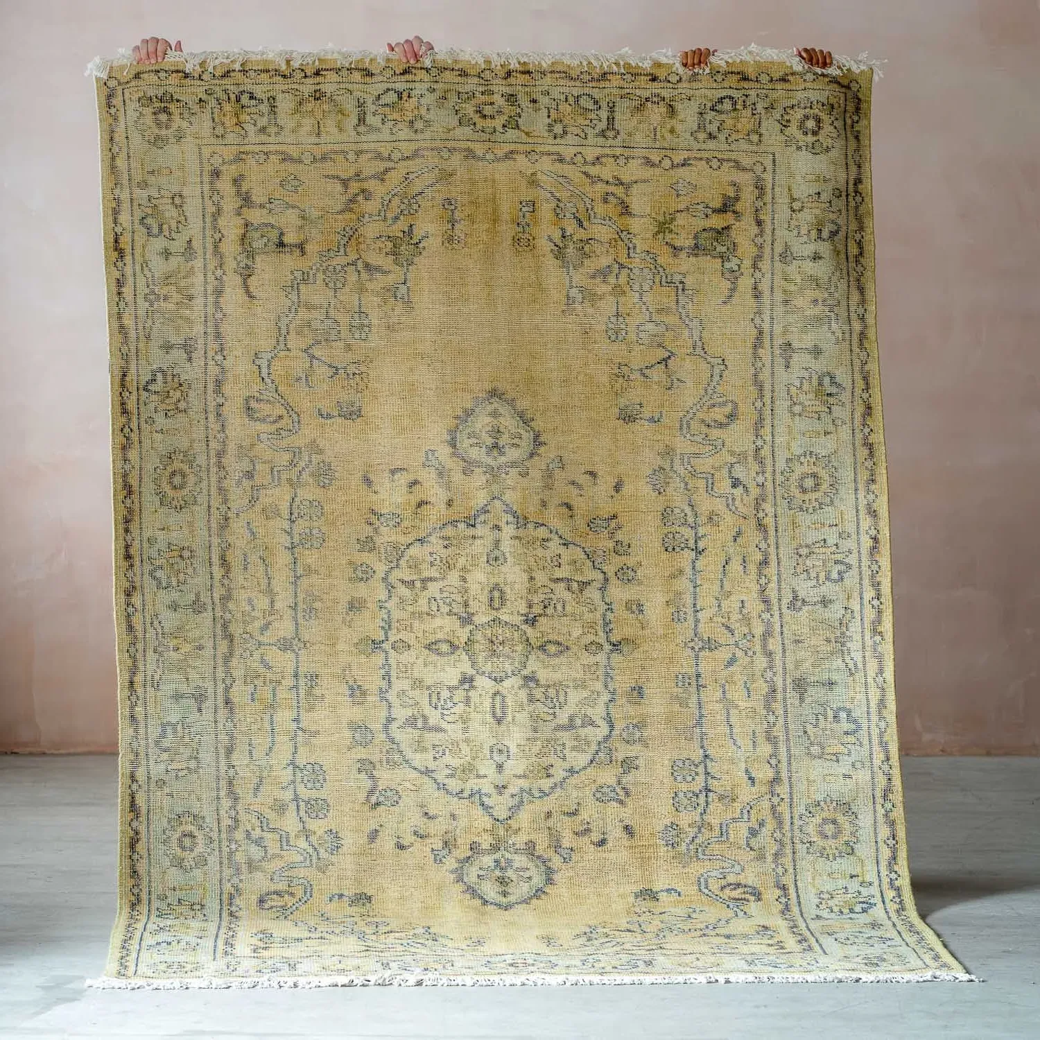 Arden Knotted Wool Rug - Mustard, Wool