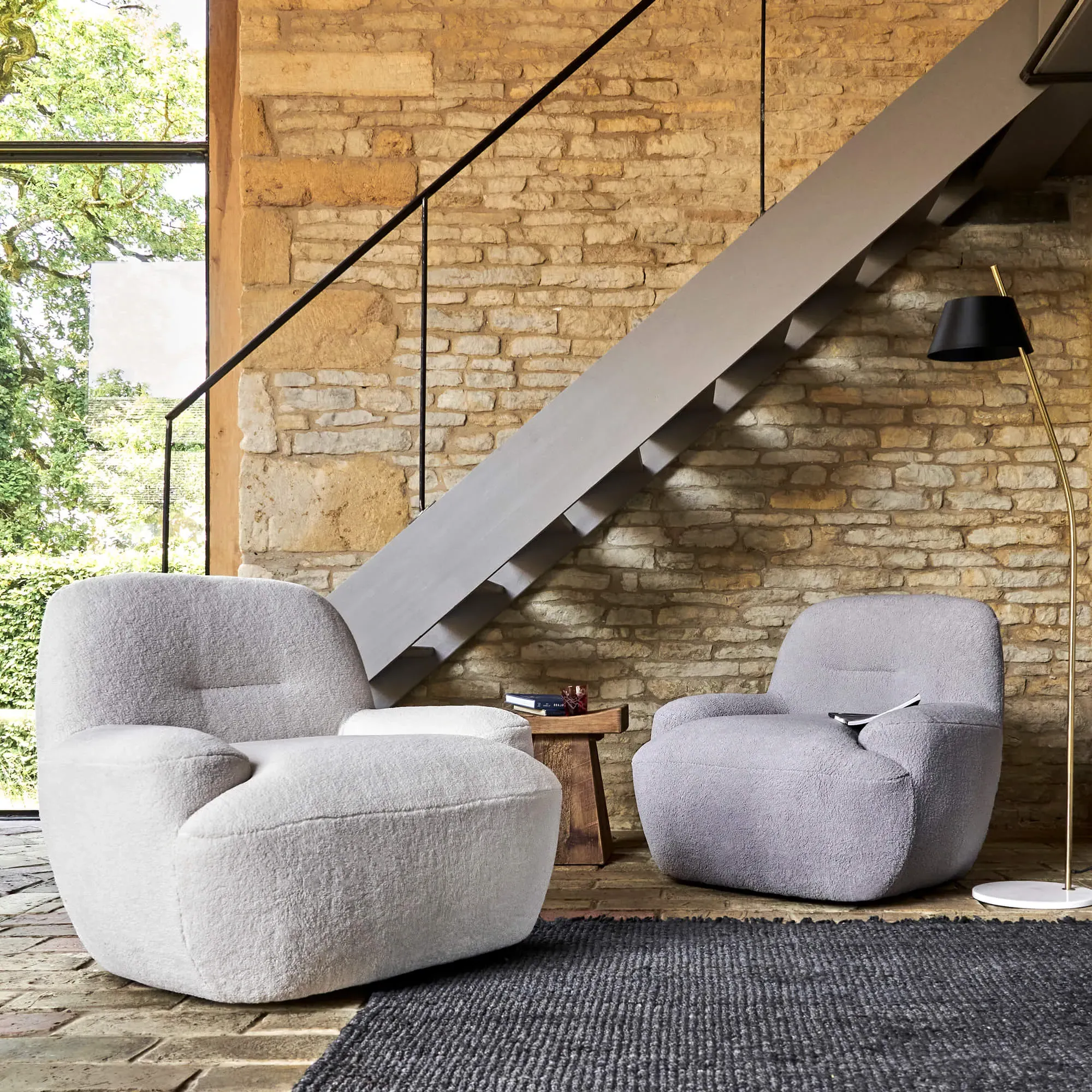 Ash Handwoven Rug with Tassels 170 x 240cm - Black, Hemp