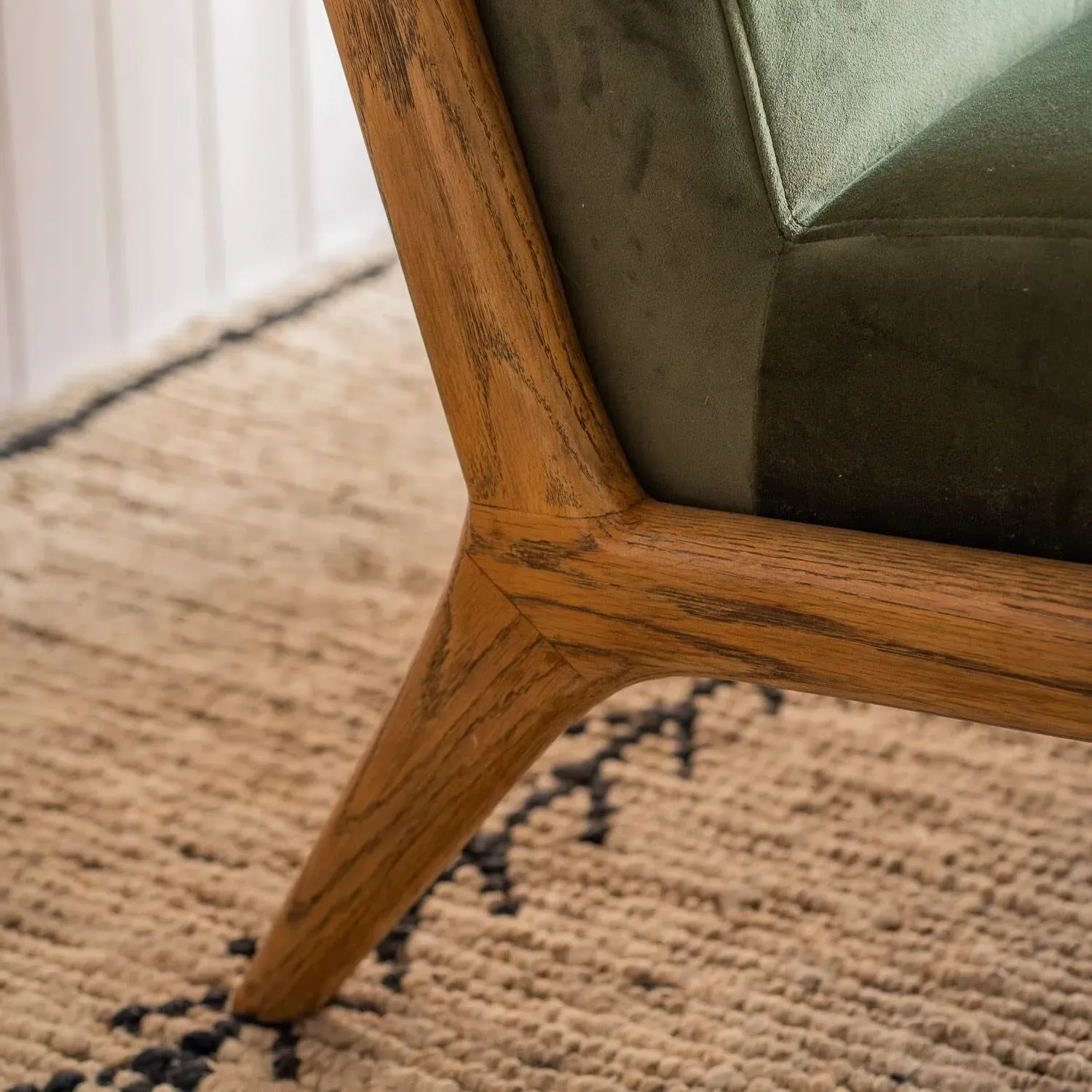 Ashton 2-Seater Sofa - Moss Green, Velvet