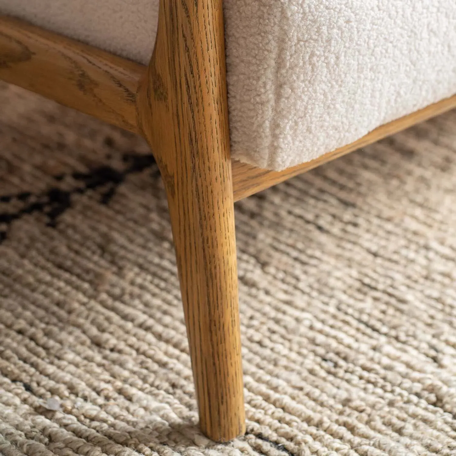 Ashton 2-Seater Sofa - White, Bouclé