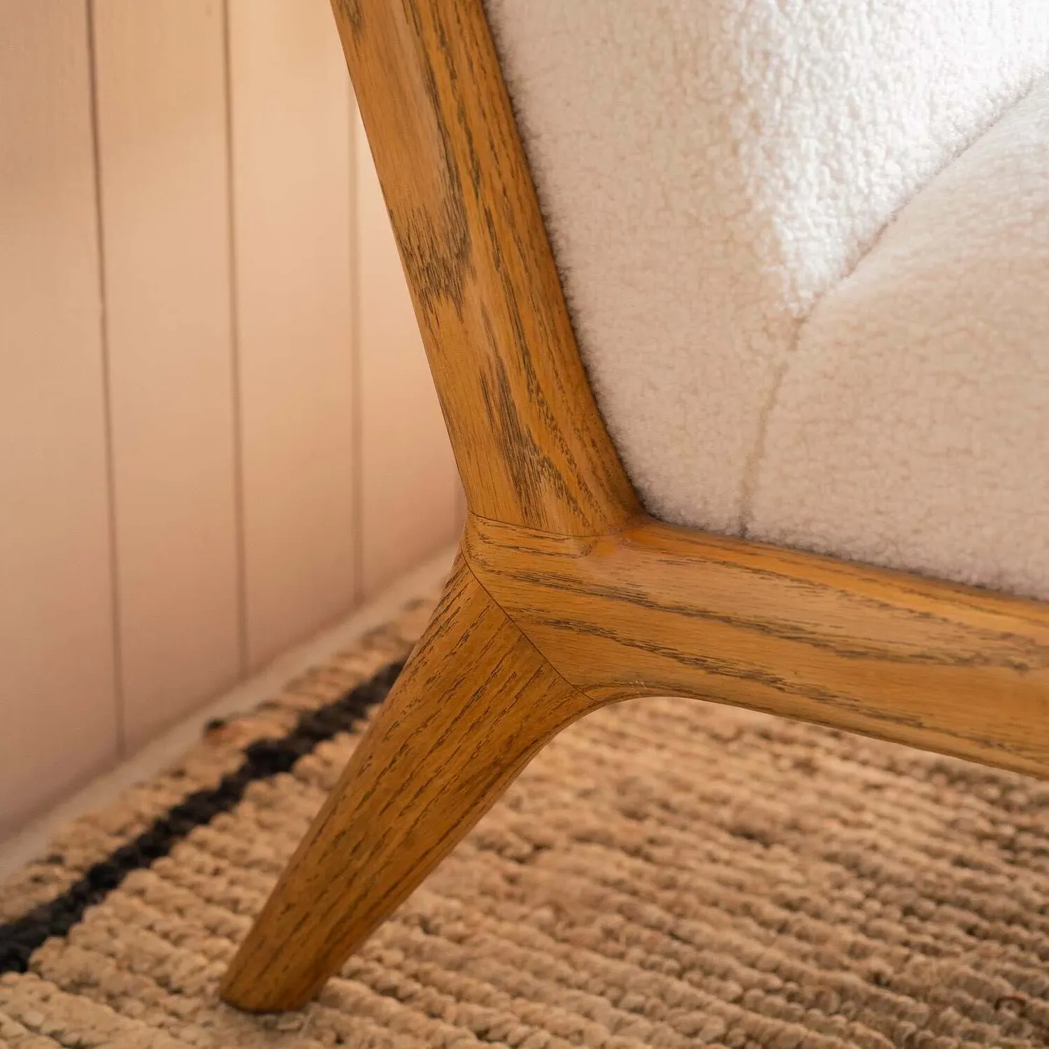 Ashton 2-Seater Sofa - White, Bouclé