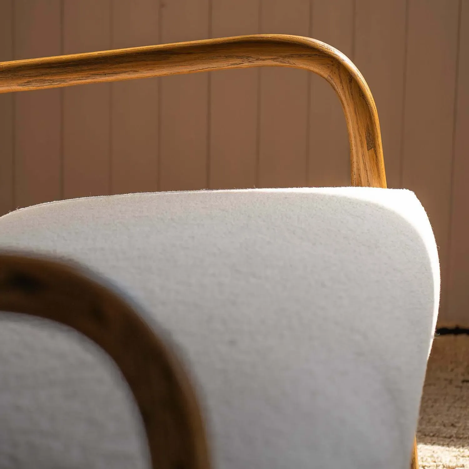 Ashton 2-Seater Sofa - White, Bouclé