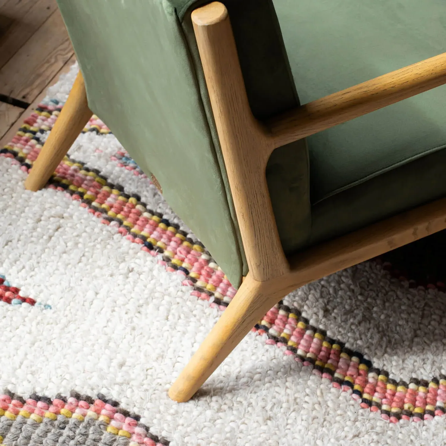 Ashton Armchair - Moss Green, Velvet