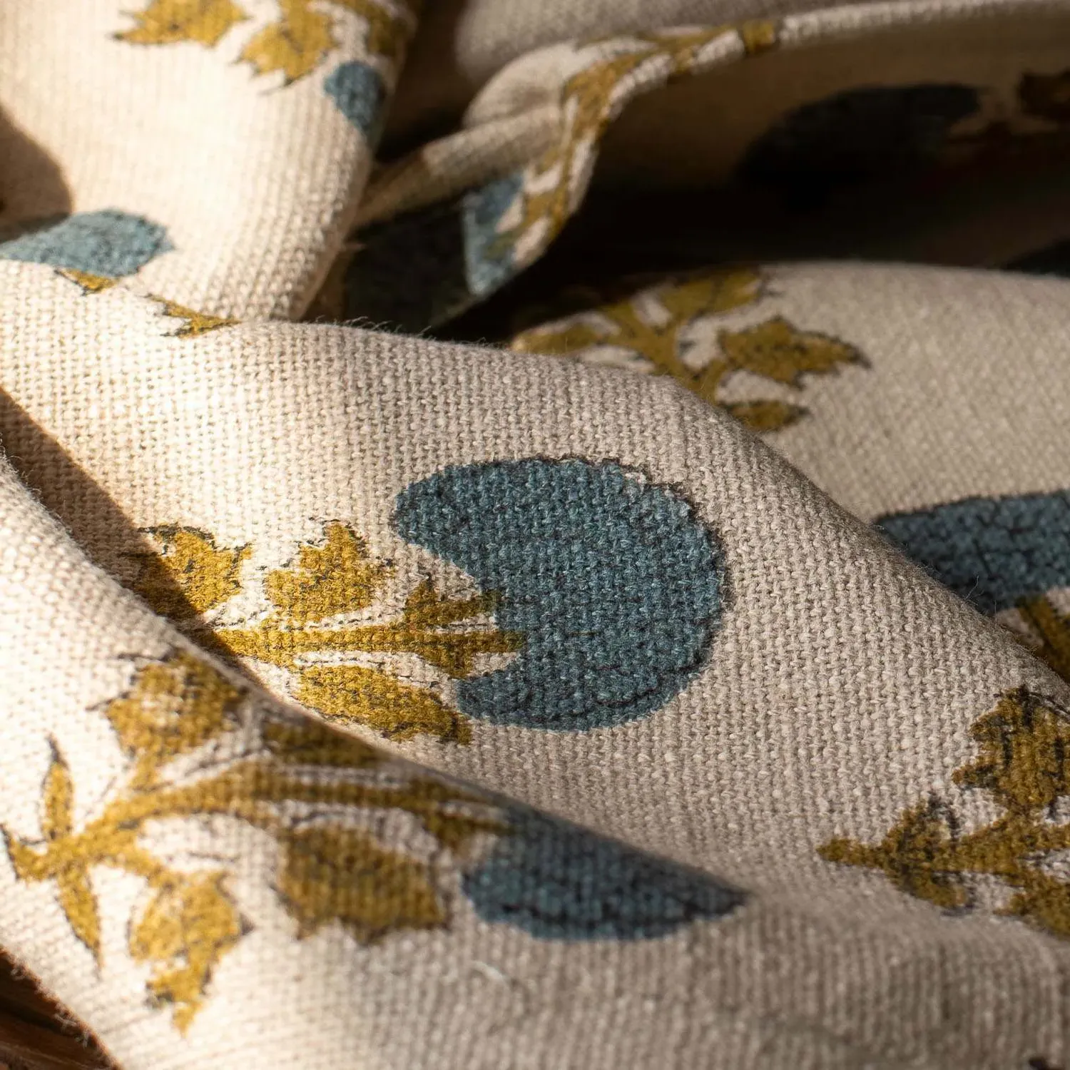 Asta and Amelia Block Printed Tea Towel Set - Cotton