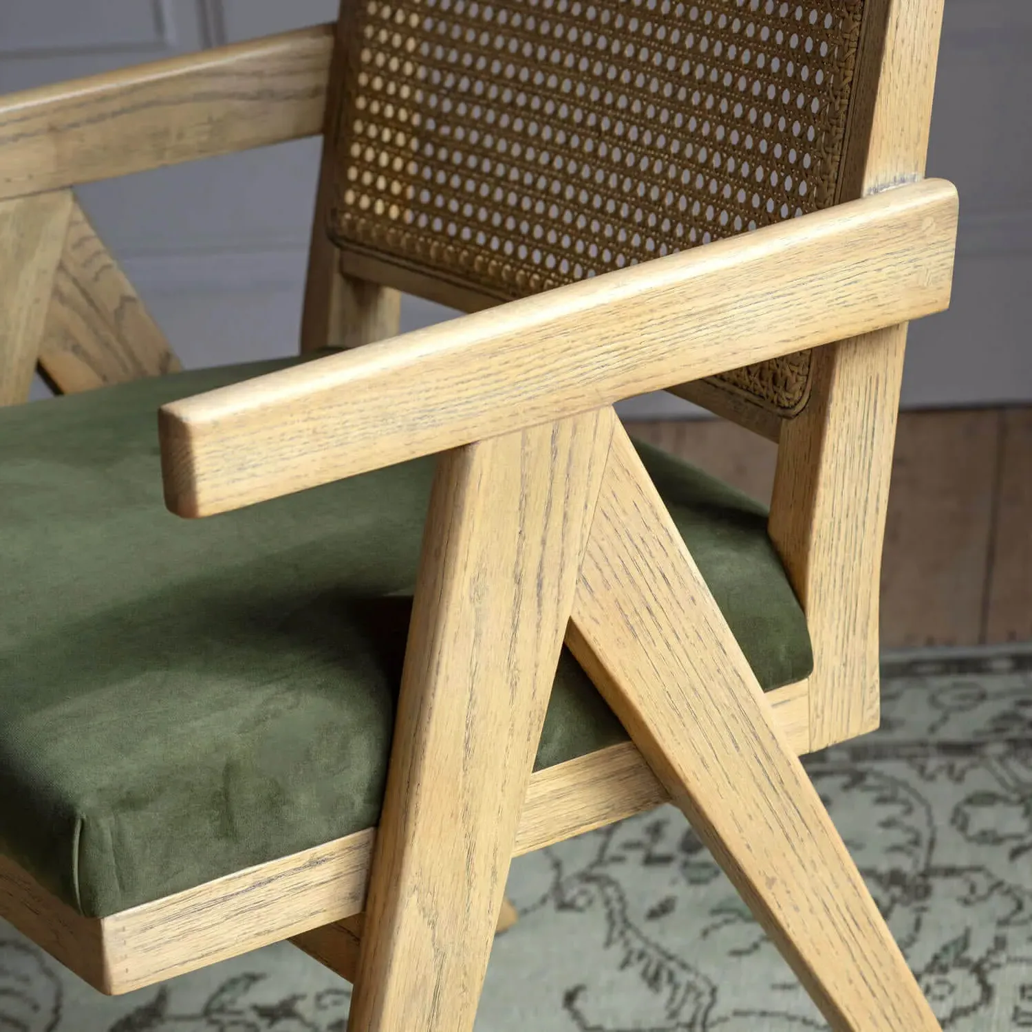 Aubrey Armchair - Moss Green, Velvet