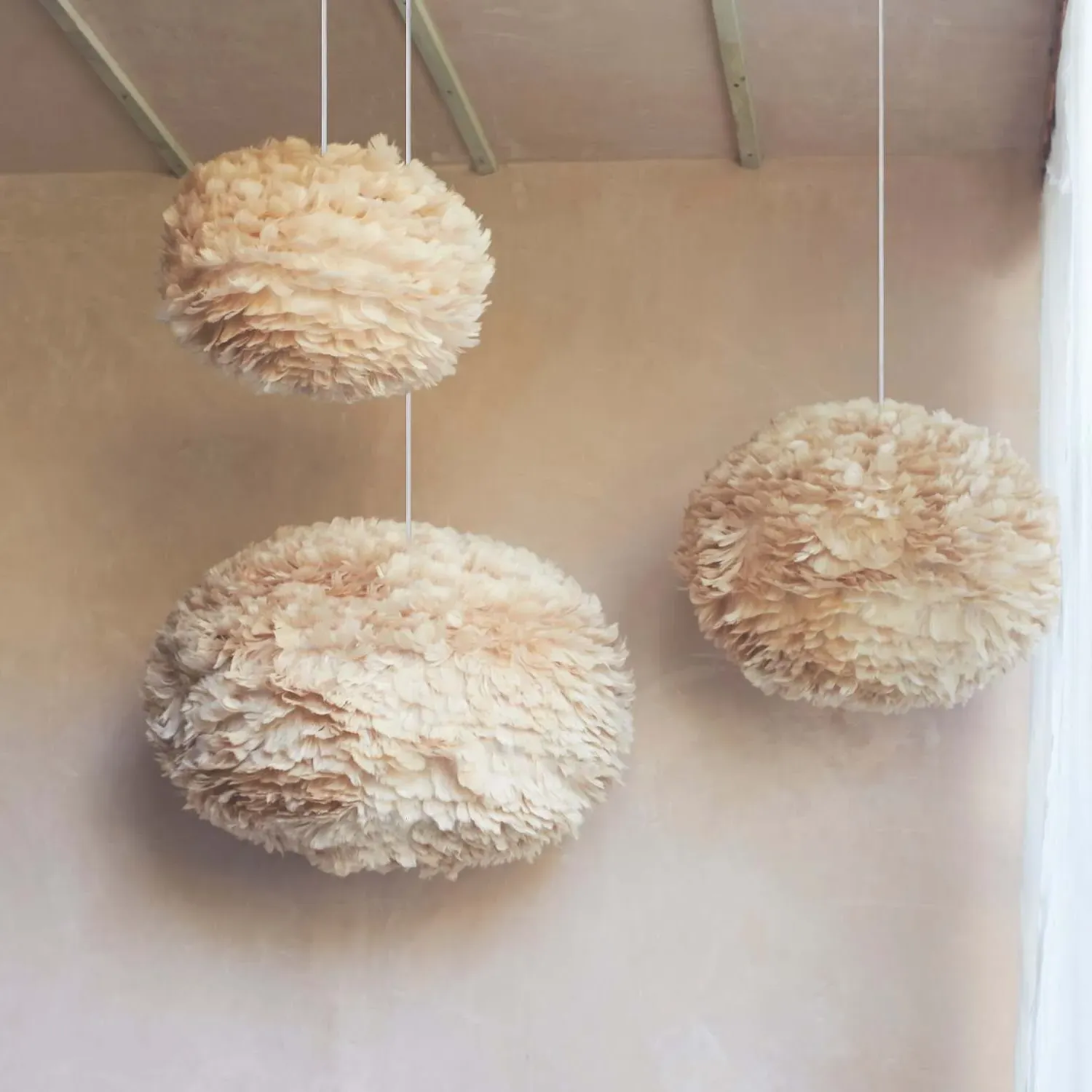 Aurora Large Feather Pendant Shade - Brown