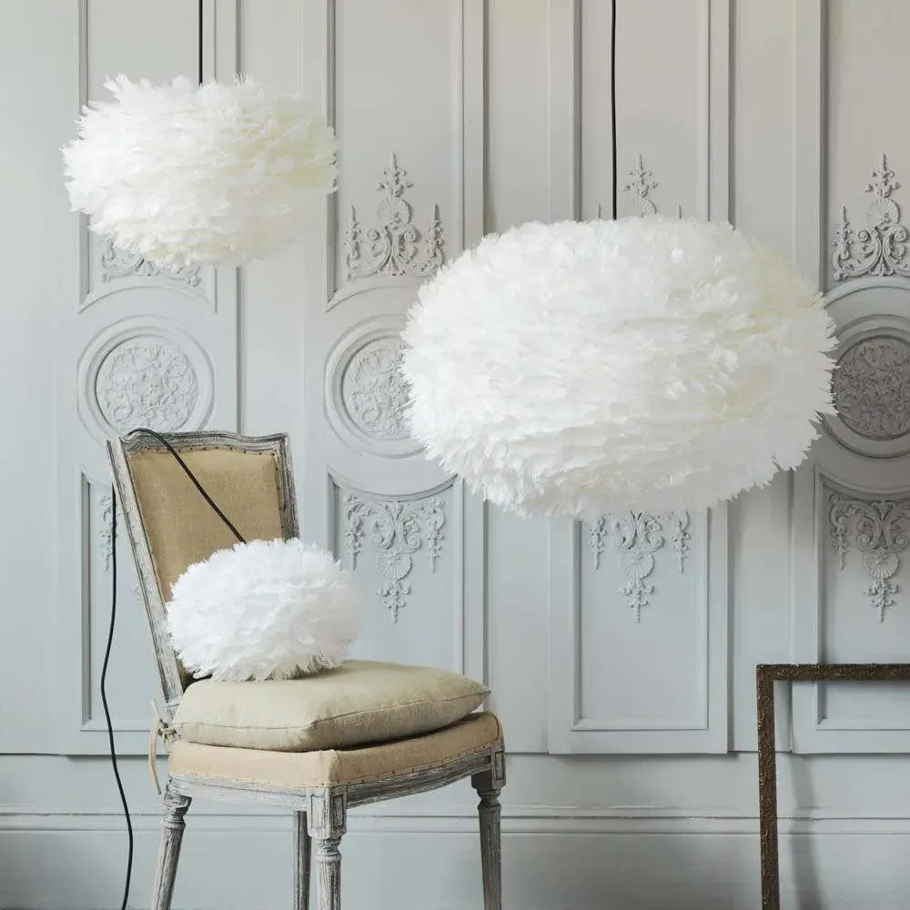 Aurora Small Feather Pendant Shade - White image