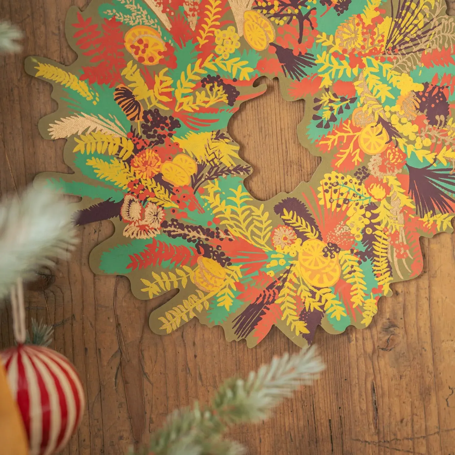 Autumn Blooms Wreath - Paper