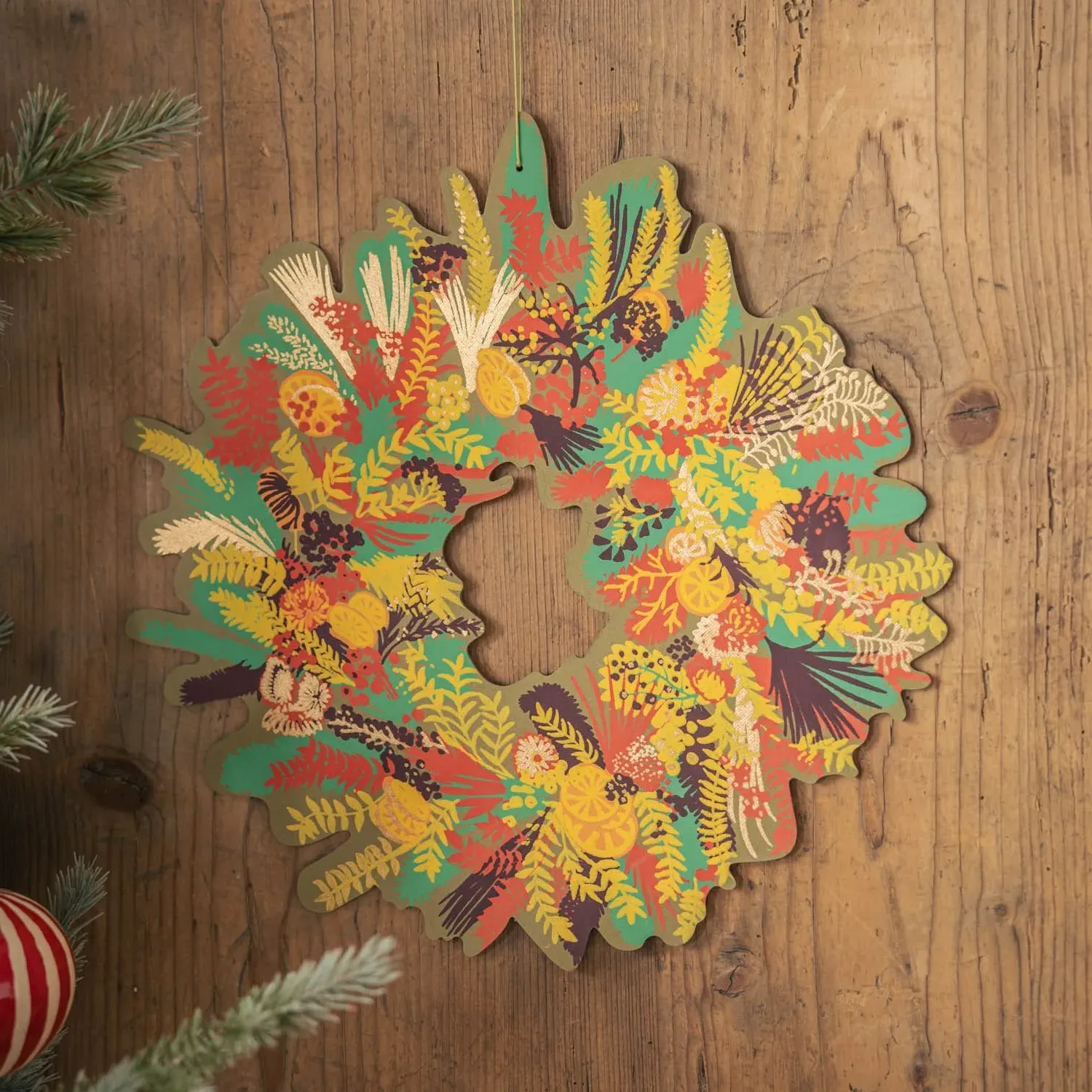 Autumn Blooms Wreath - Paper image