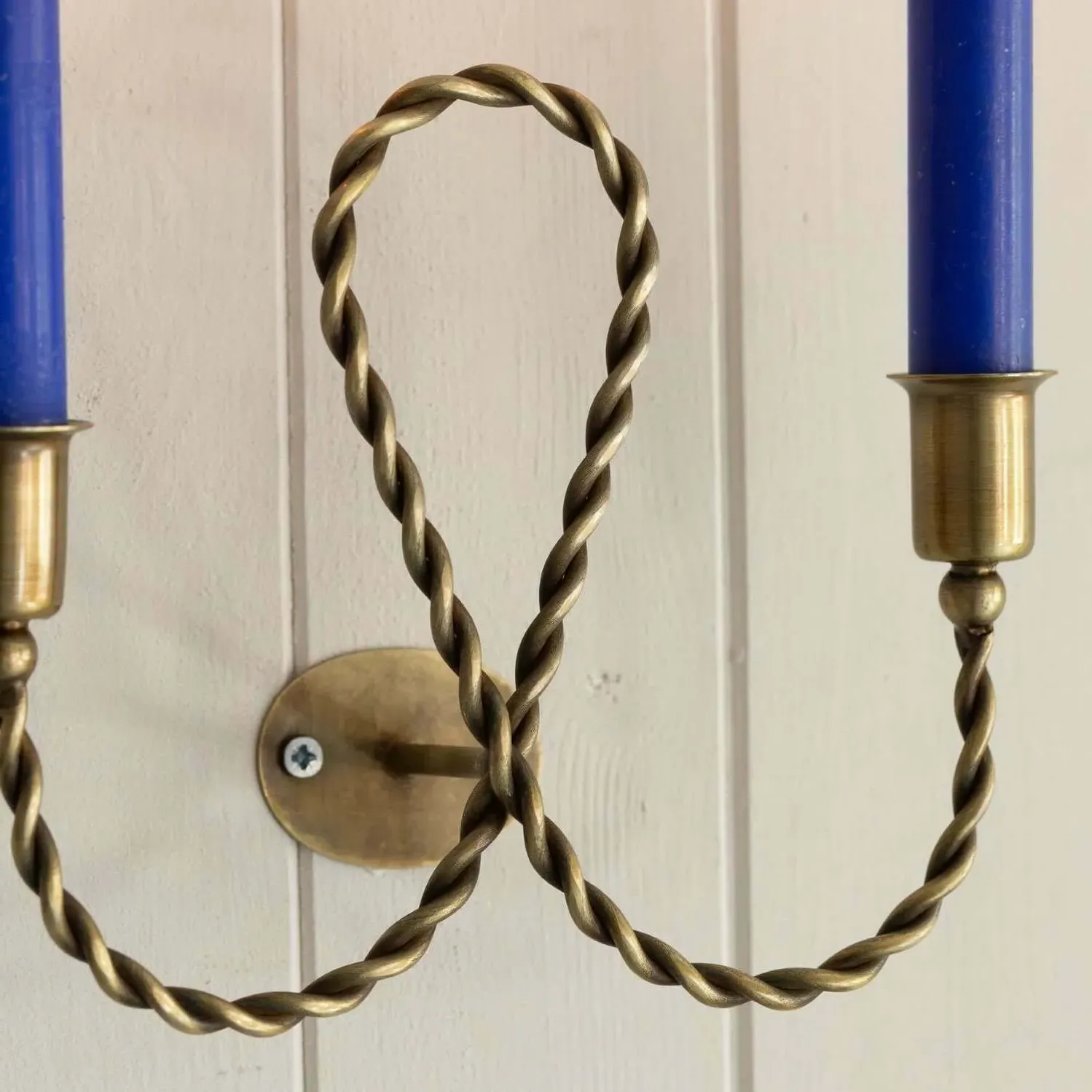 Aveline Twisted Wall Sconce - Antiqued Brass