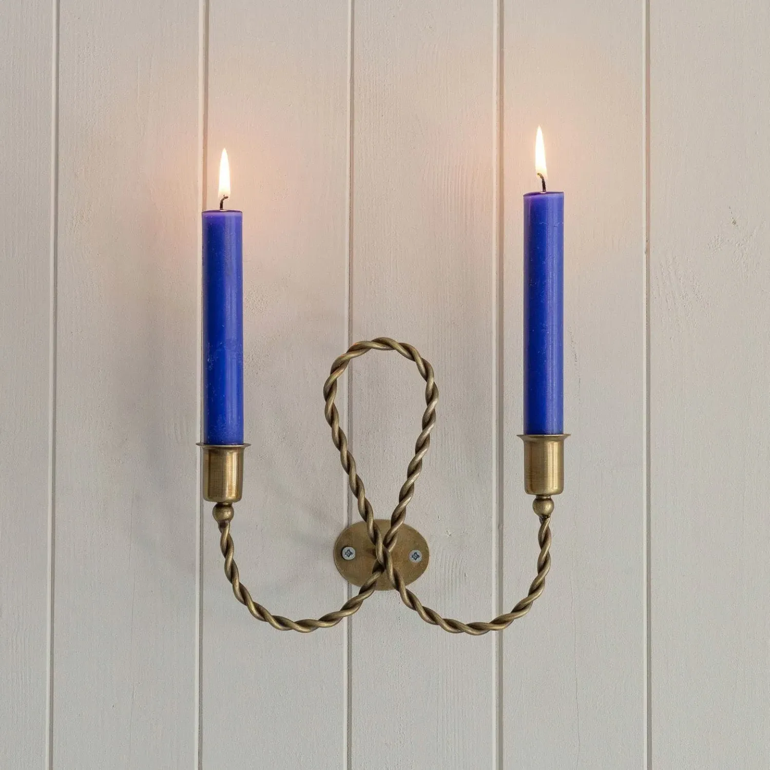 Aveline Twisted Wall Sconce - Antiqued Brass