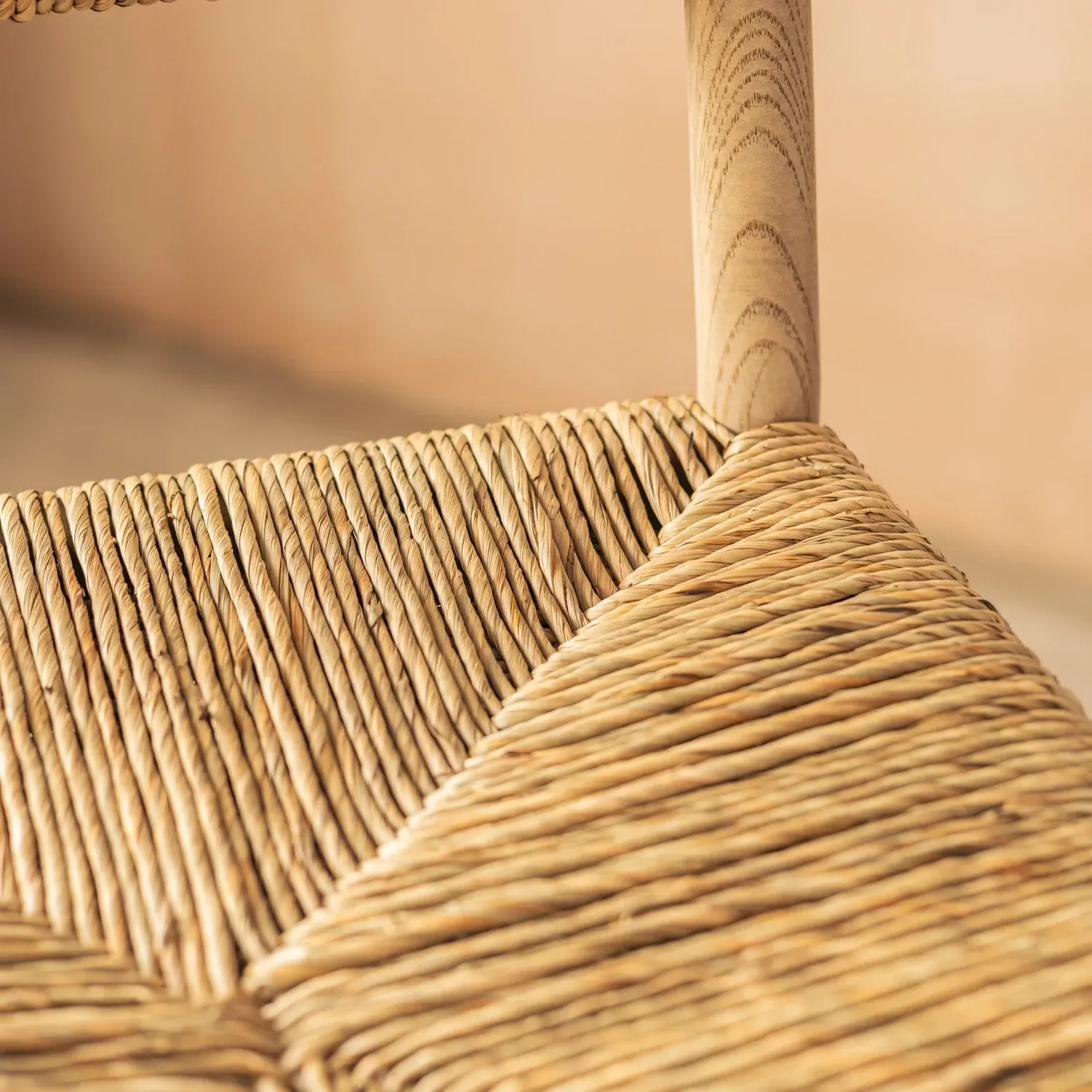 Aviero Woven Bar Stool - Elm, Seagrass