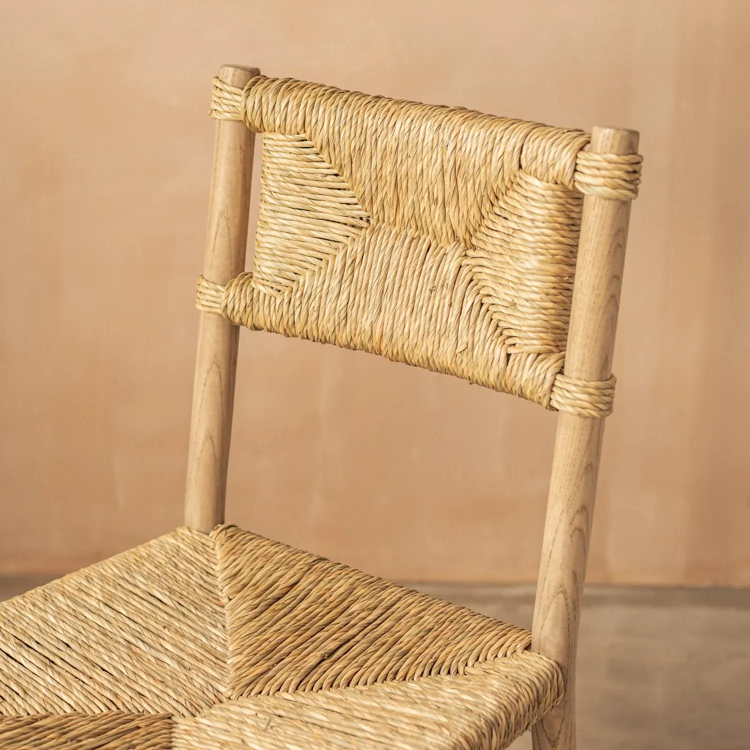 Aviero Woven Dining Chair - Elm, Seagrass