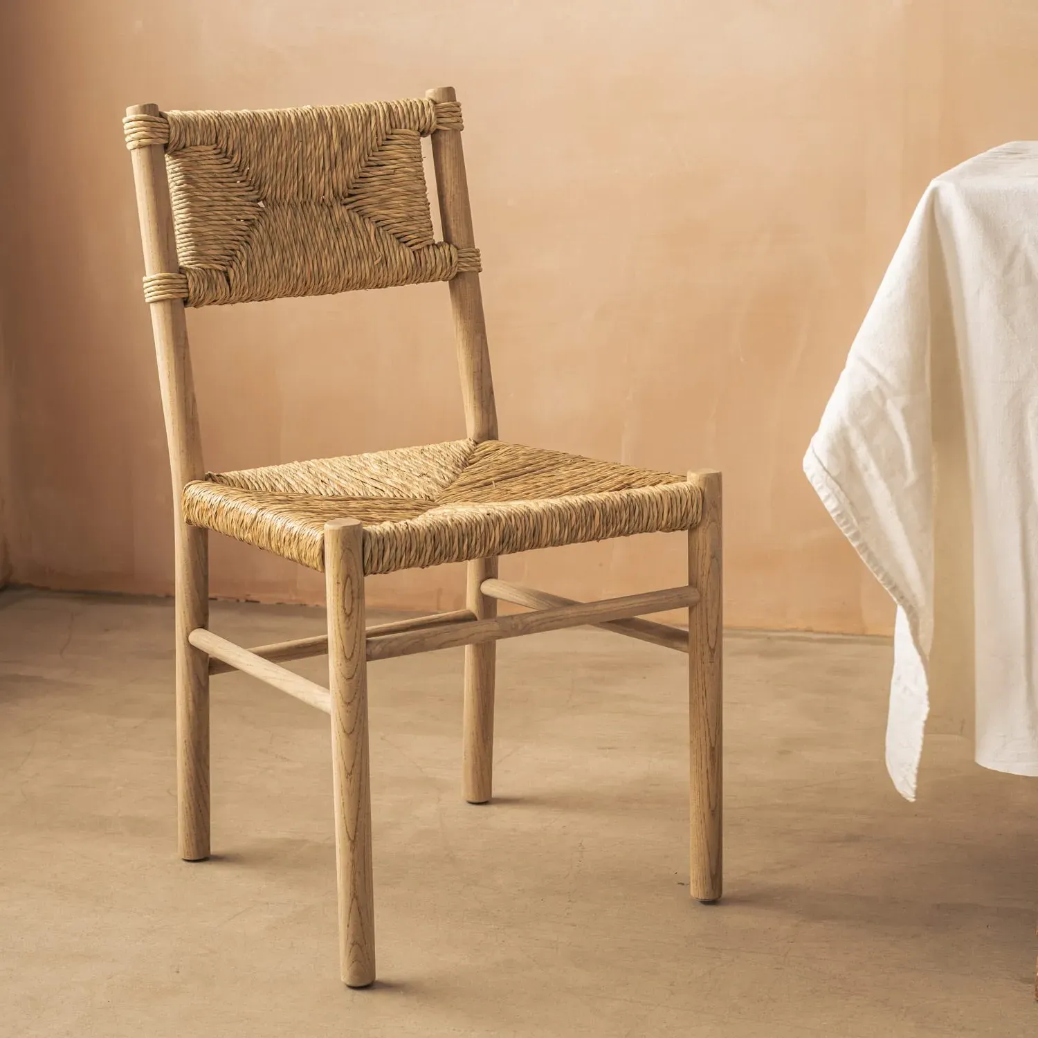 Aviero Woven Dining Chair - Elm, Seagrass image