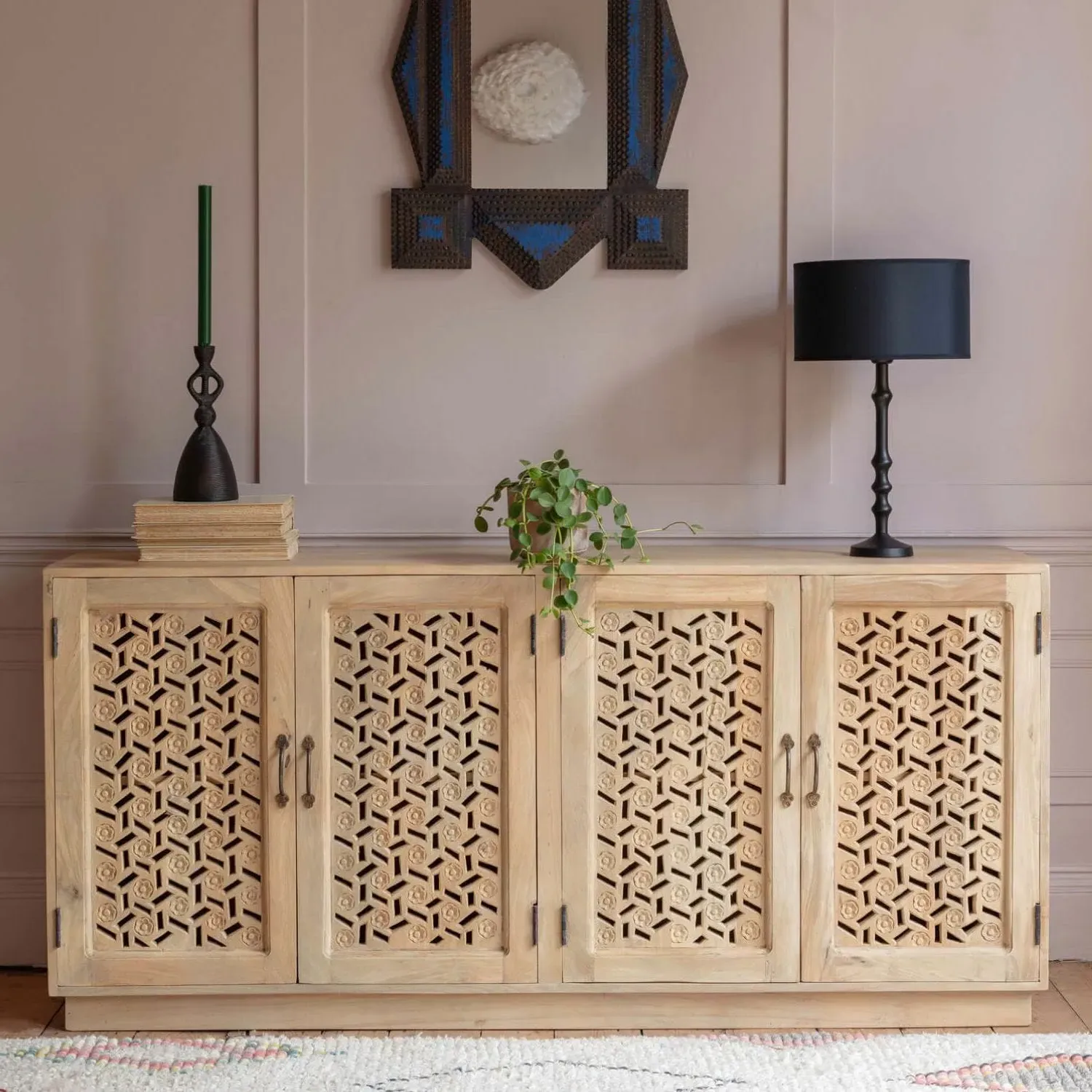 Azalea Four Door Sideboard - Mango Wood