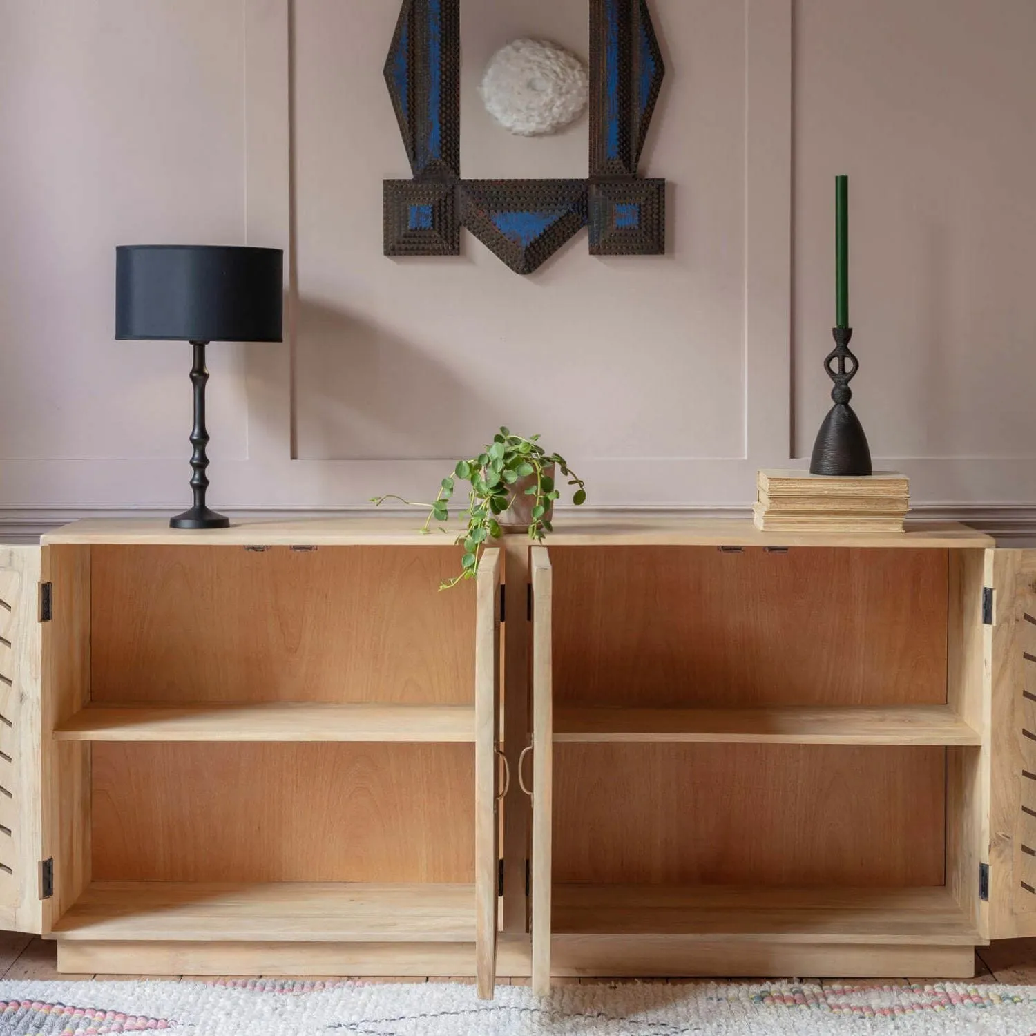 Azalea Four Door Sideboard - Mango Wood