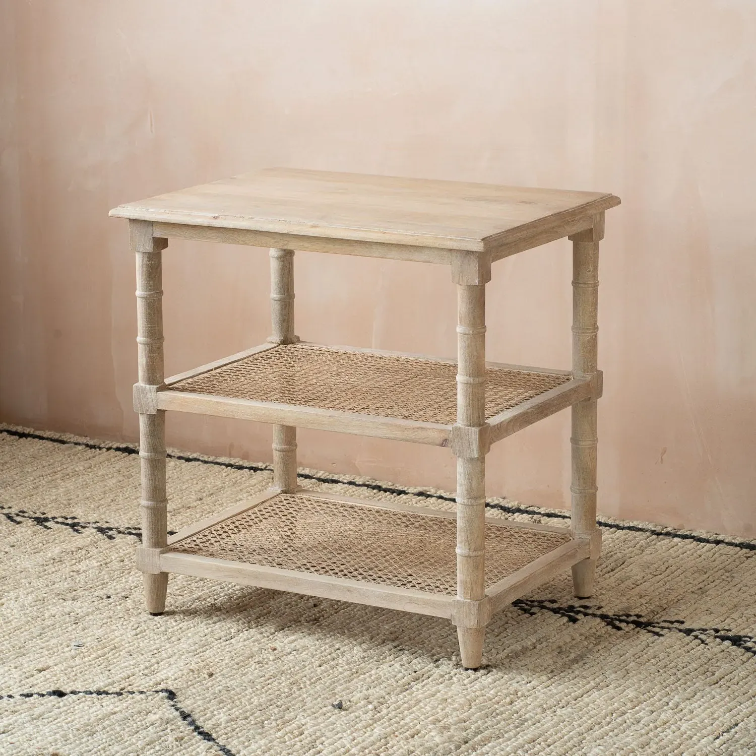 Bamboo Bedside Table - Mango Wood